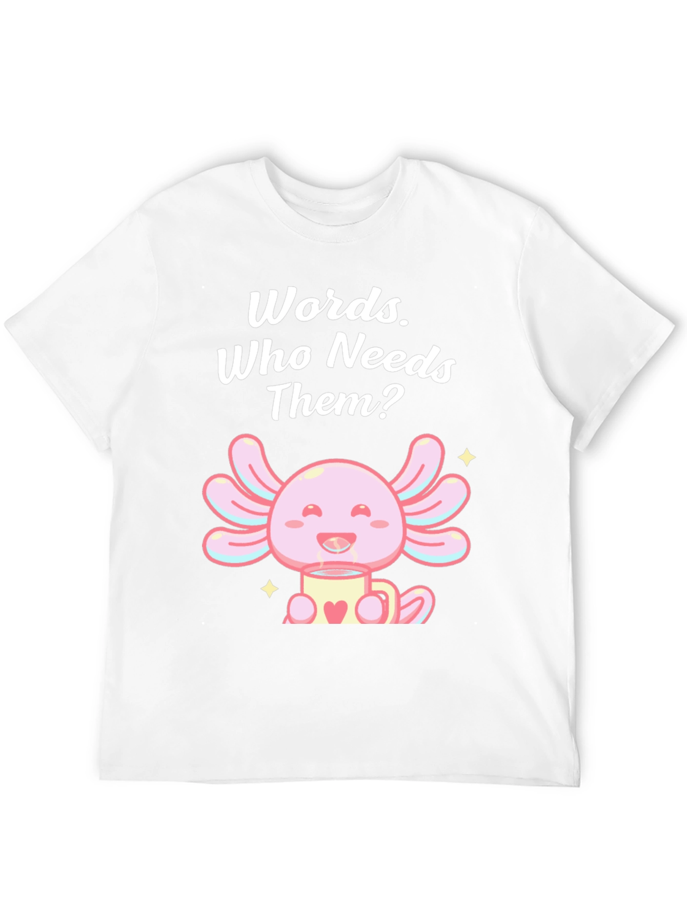 Black Words? Who Needs Them? Axolotl T-Shirt view 12
