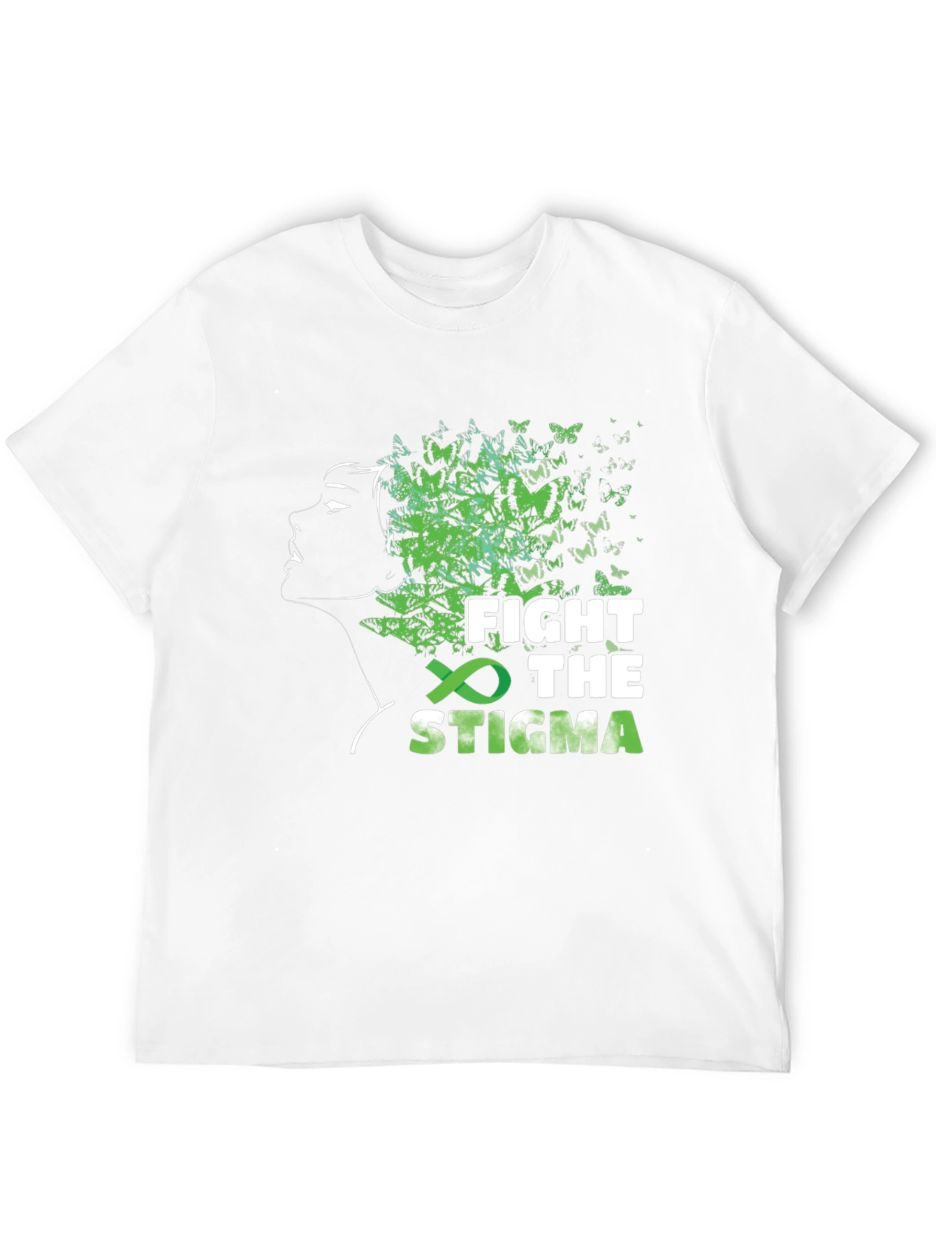 Black Fight The Stigma Mental Health Awareness T-Shirt view 12