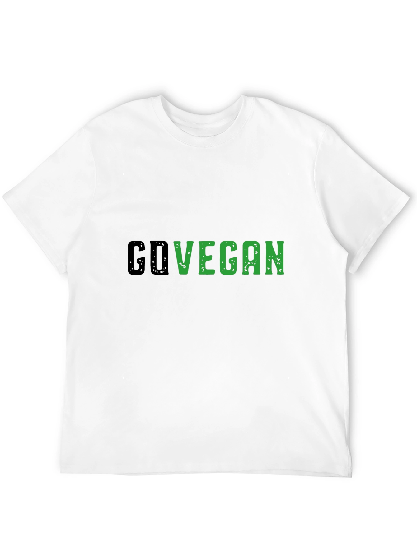 Black Go Vegan Black Tee - Stylish Vegan Statement Shirt view 12