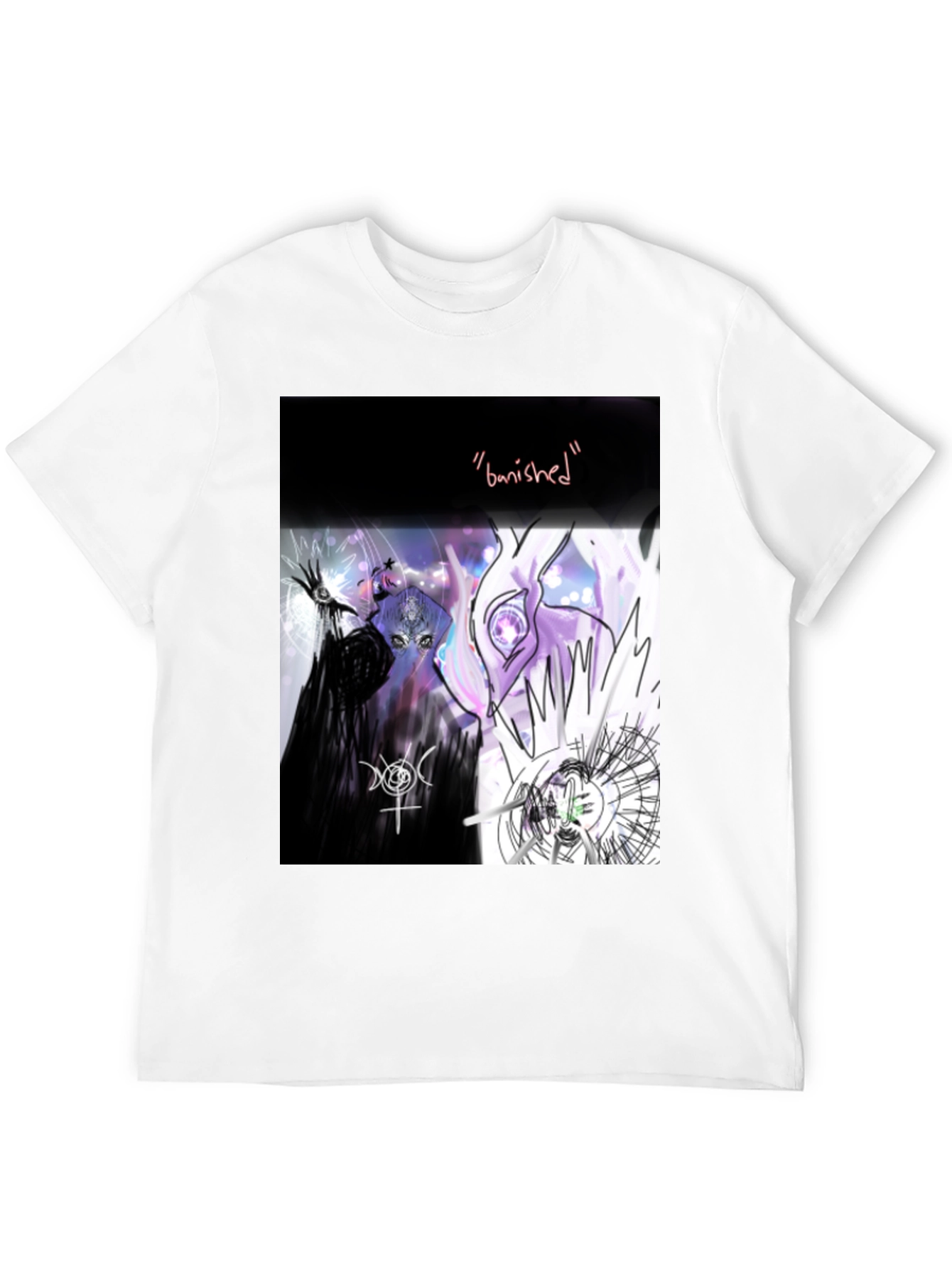 Black Banishment Graphic Tee - Unique Art T-Shirt view 12