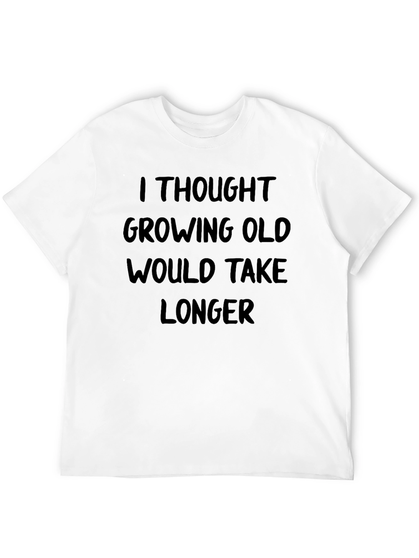 Black Funny "Growing Old" Graphic Tee for Men view 12
