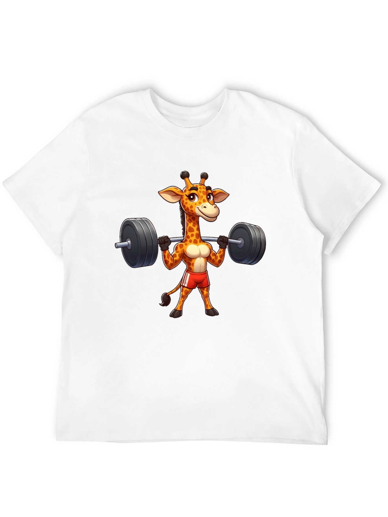Black Giraffe Gym T-Shirt - Funny Workout Tee view 12