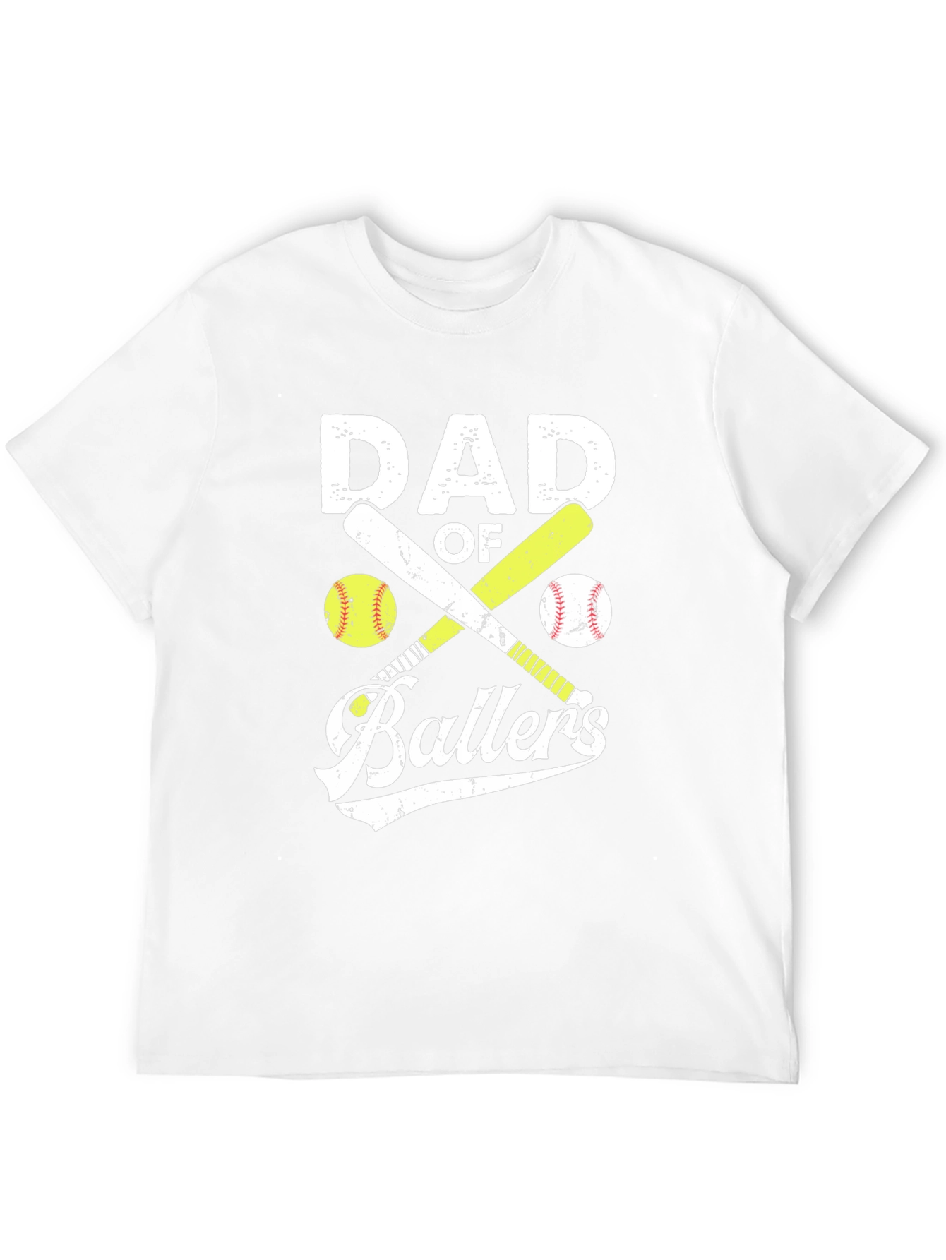 Black Dad of Ballers Graphic T-Shirt Baseball Softball Tee view 12