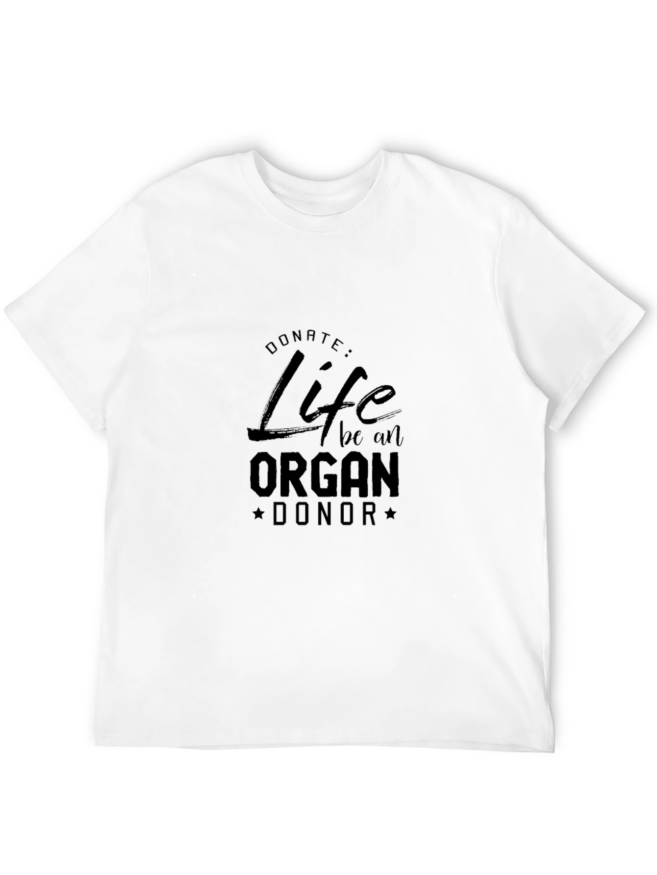 Black Donate Life Organ Donor Black T-Shirt view 12