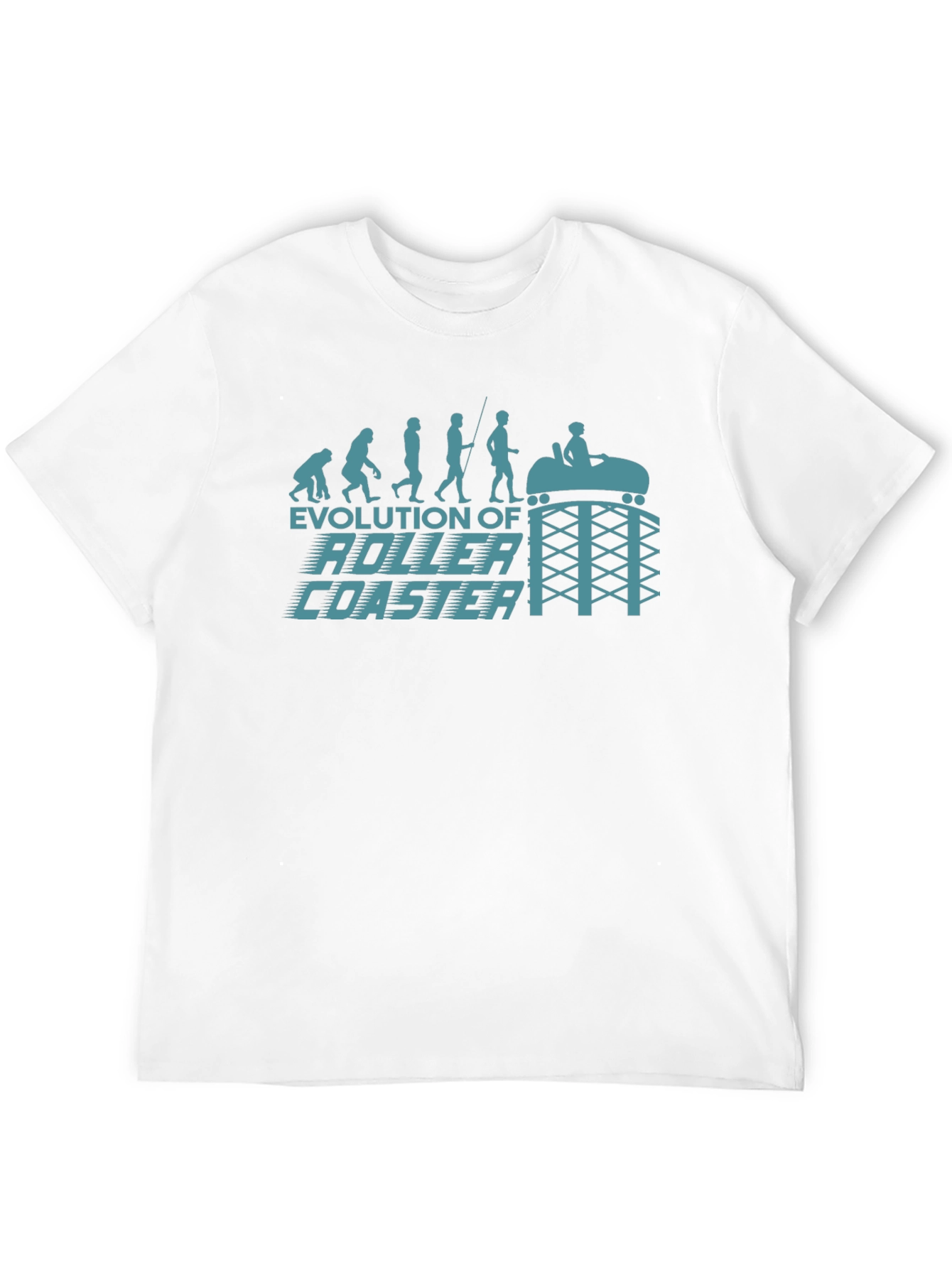 Black Evolution of Roller Coaster Graphic Tee - Black view 12