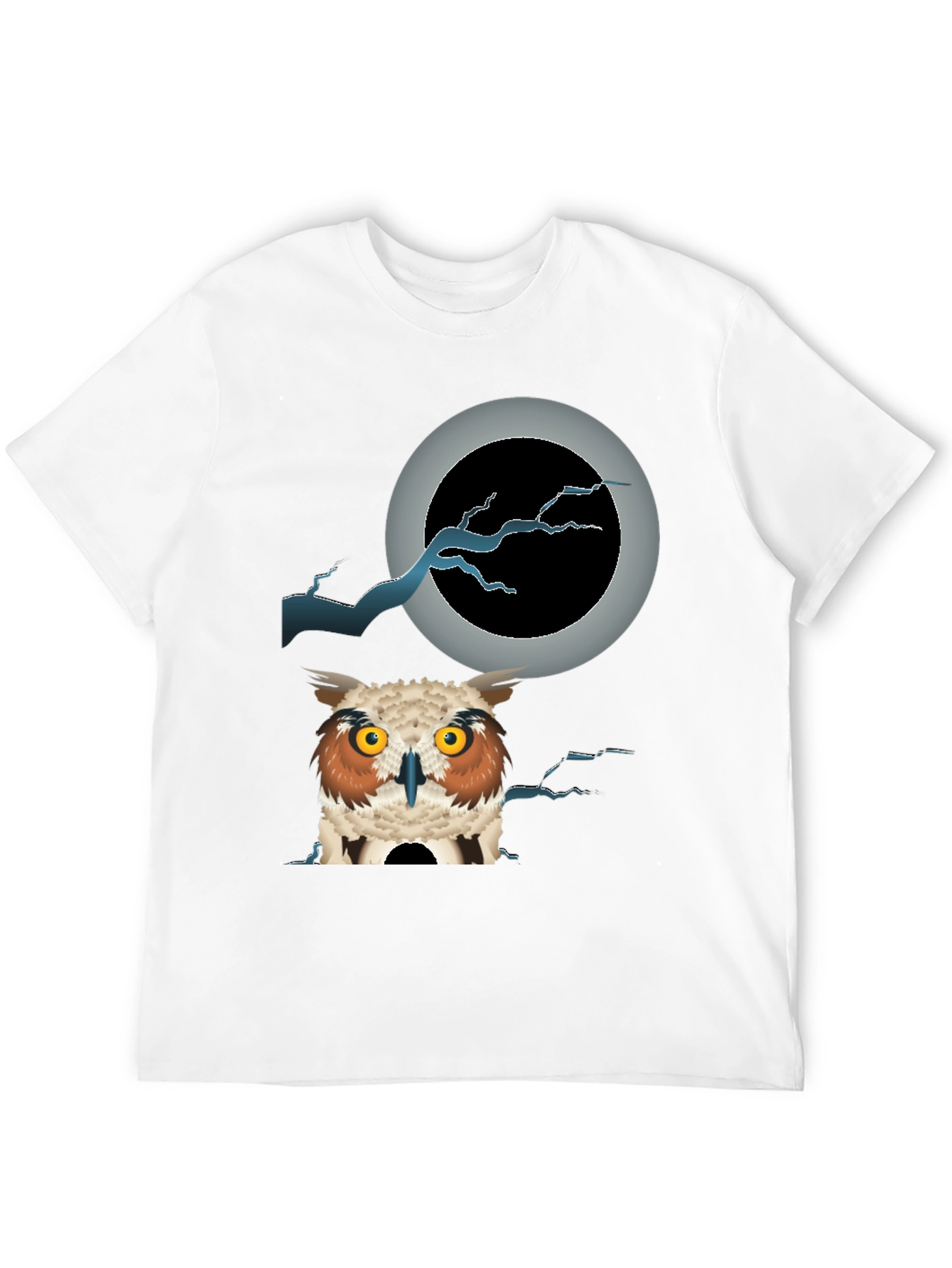 Black Owl Moon T-Shirt - Unique Graphic Tee view 12