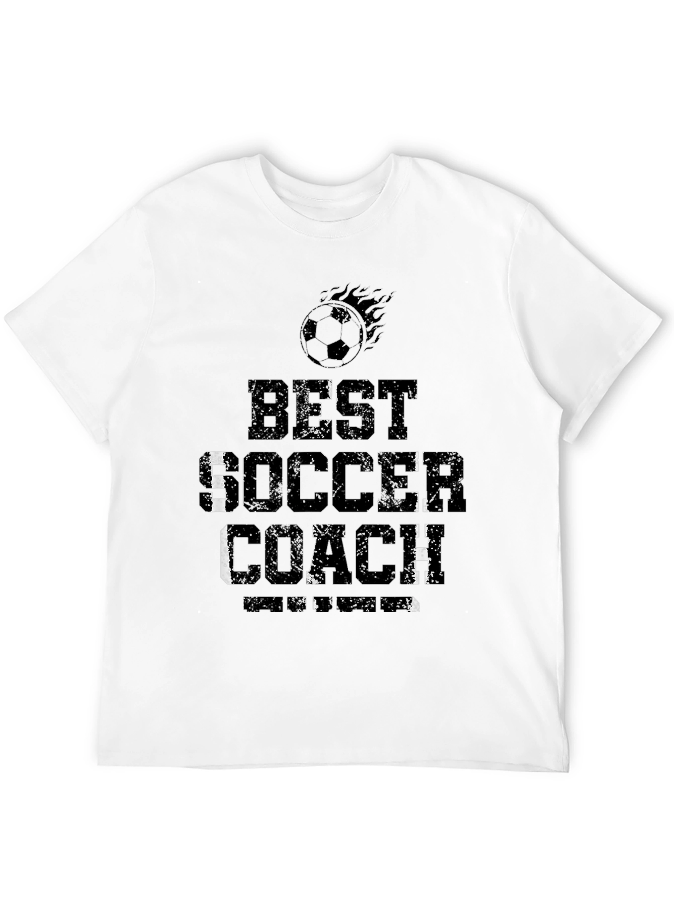 Black Best Soccer Coach T-Shirt view 12