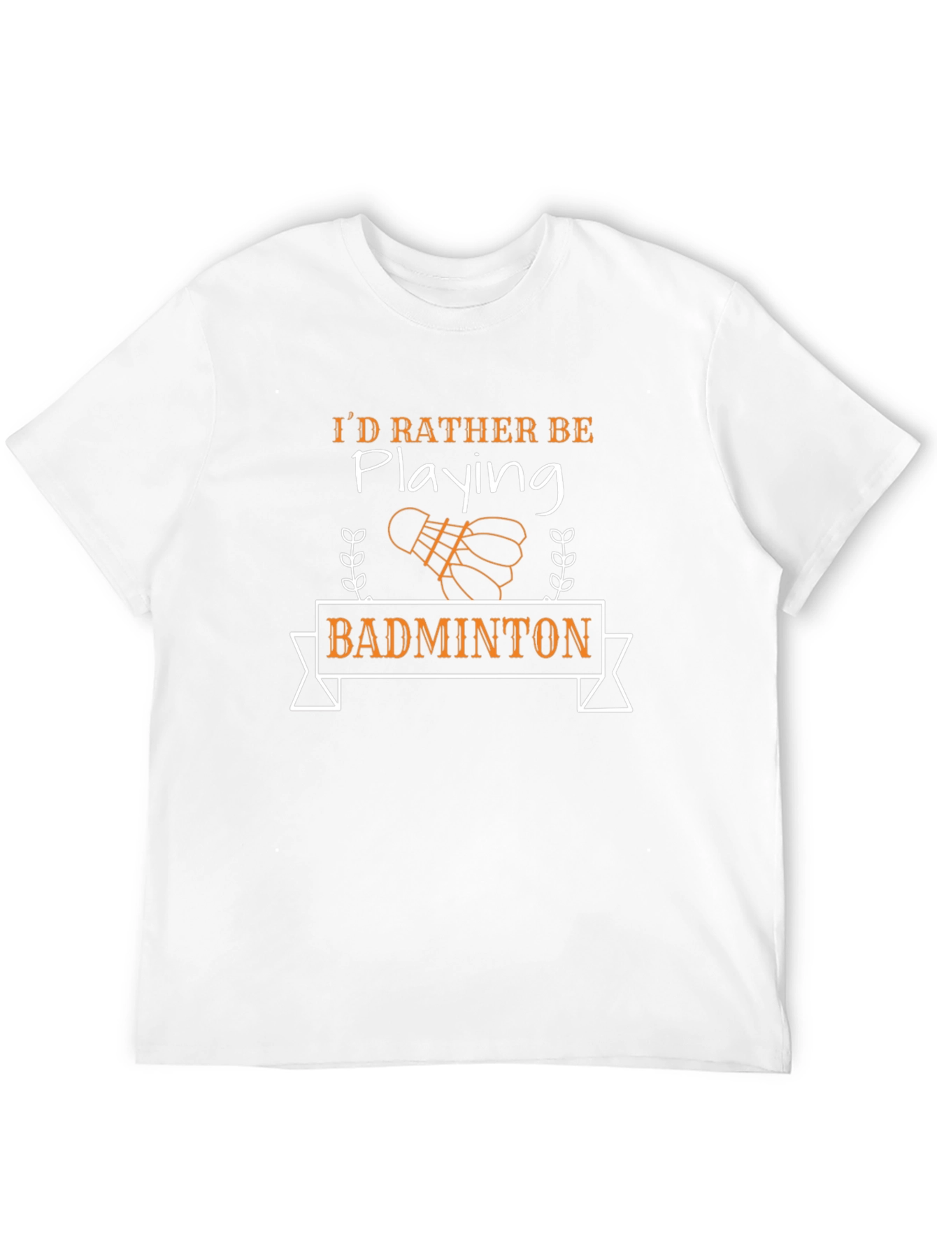 Black Badminton Player T-Shirt: I'd Rather Be Playing view 12