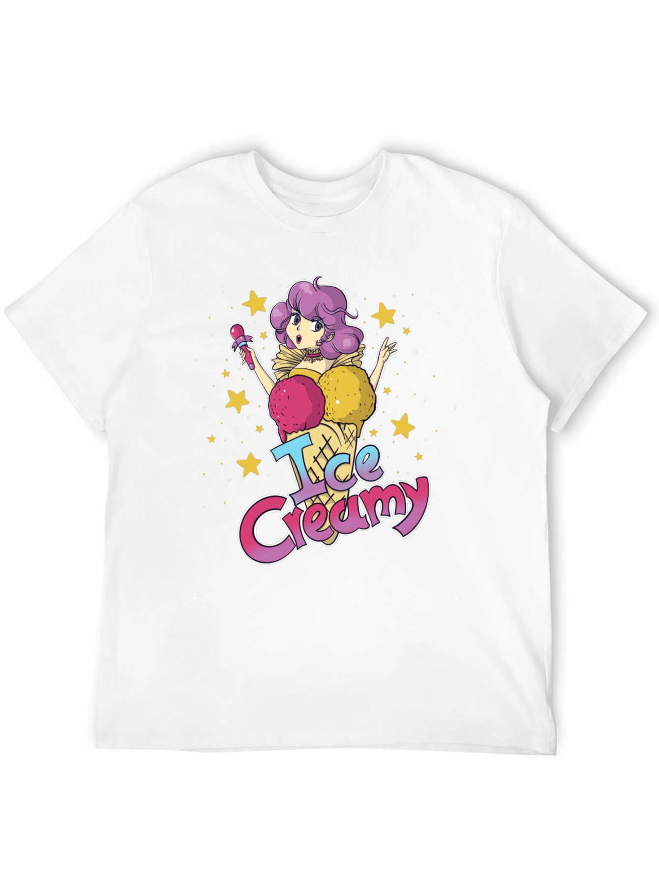 Black Ice Creamy Anime T-Shirt - Sweet & Stylish Tee view 12
