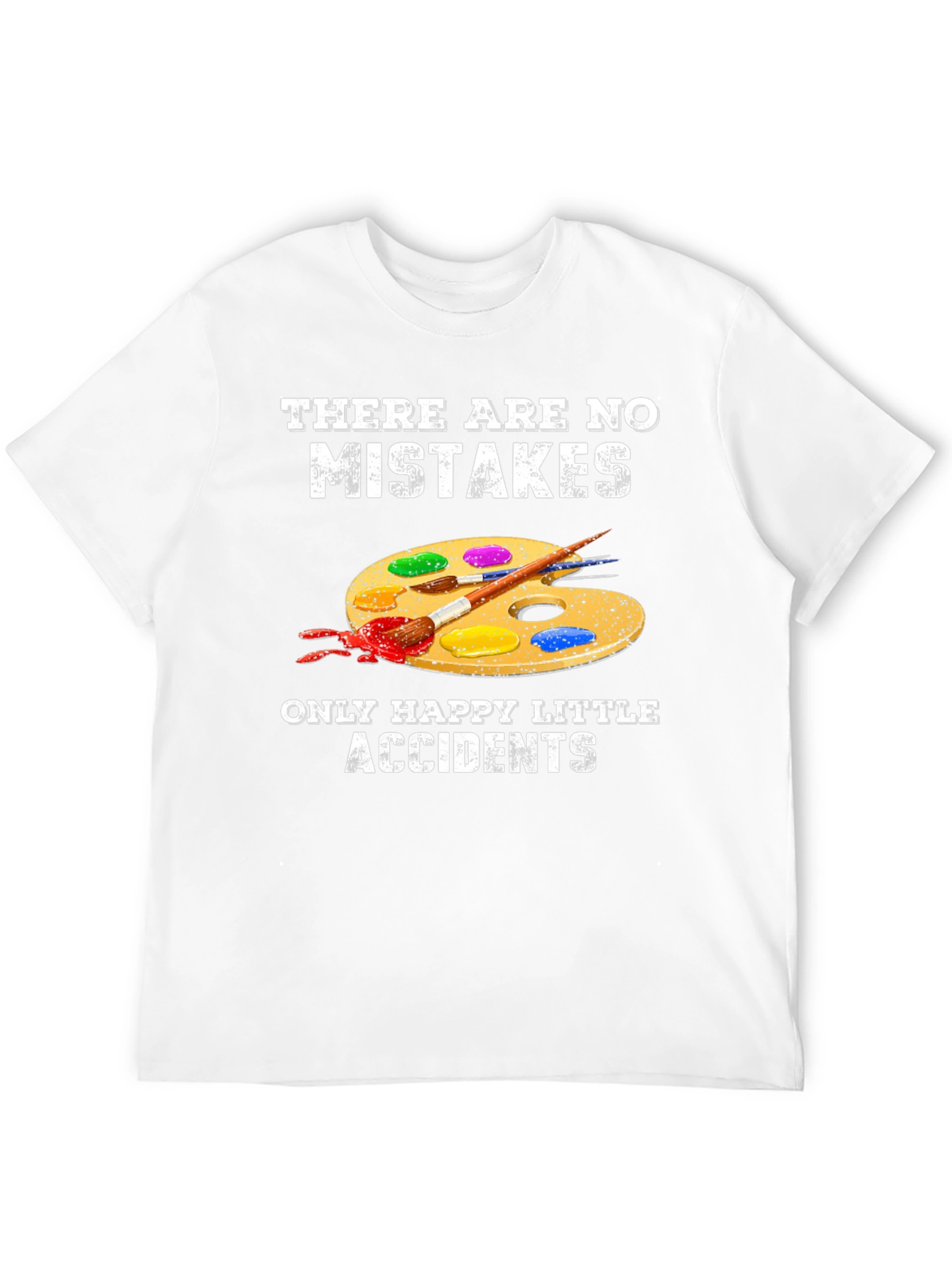 Black Happy Little Accidents T-Shirt - Funny Painter Tee view 12