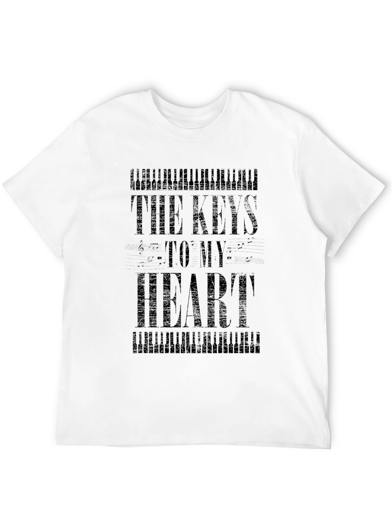 Black The Keys To My Heart T-Shirt - Black view 12