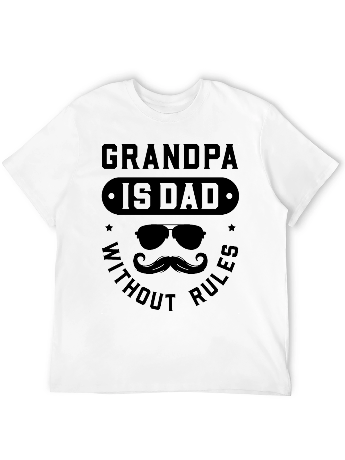 Black Grandpa is Dad Without Rules Black T-Shirt view 12