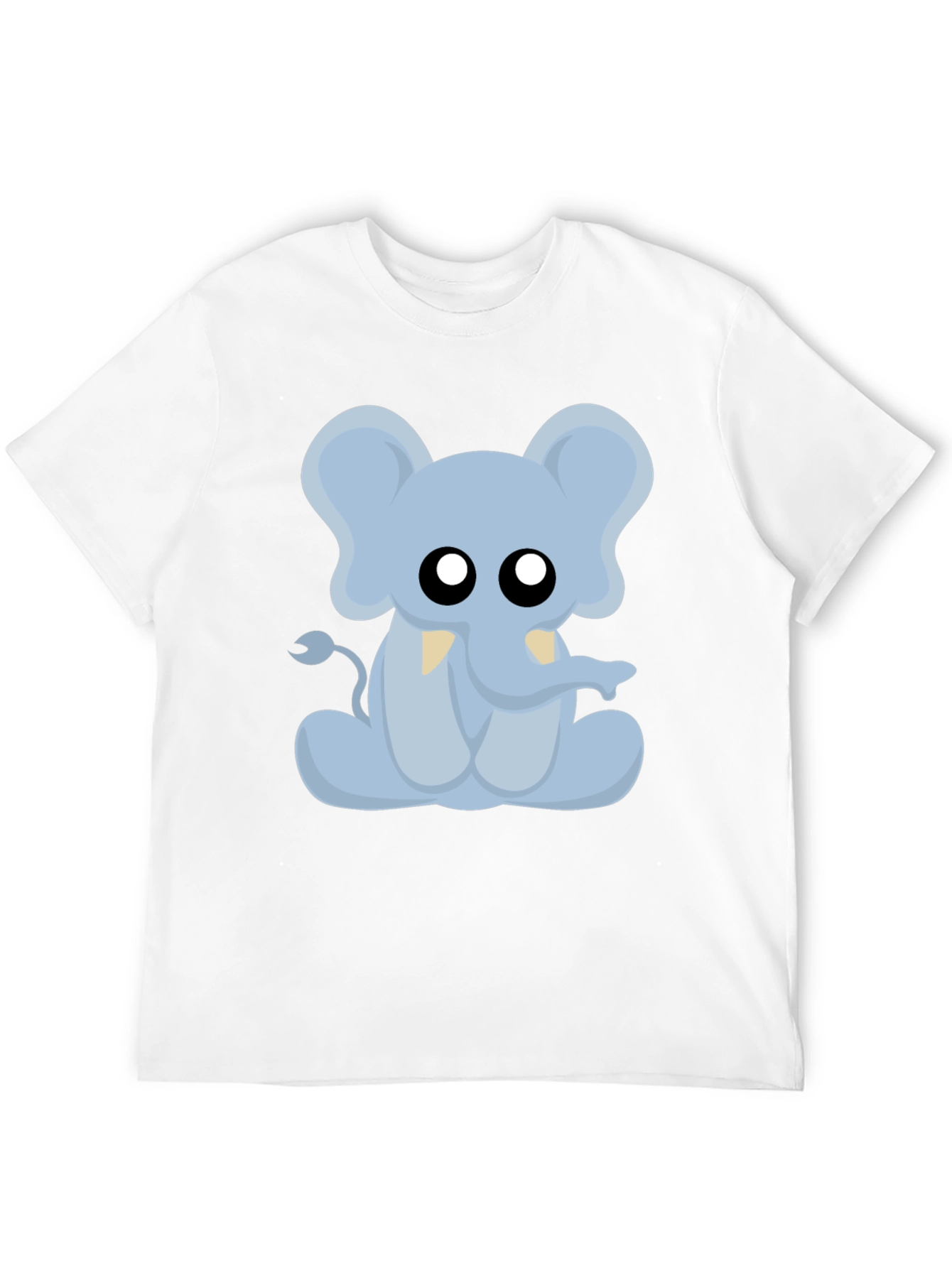 Black Cute Cartoon Elephant Graphic T-Shirt view 12