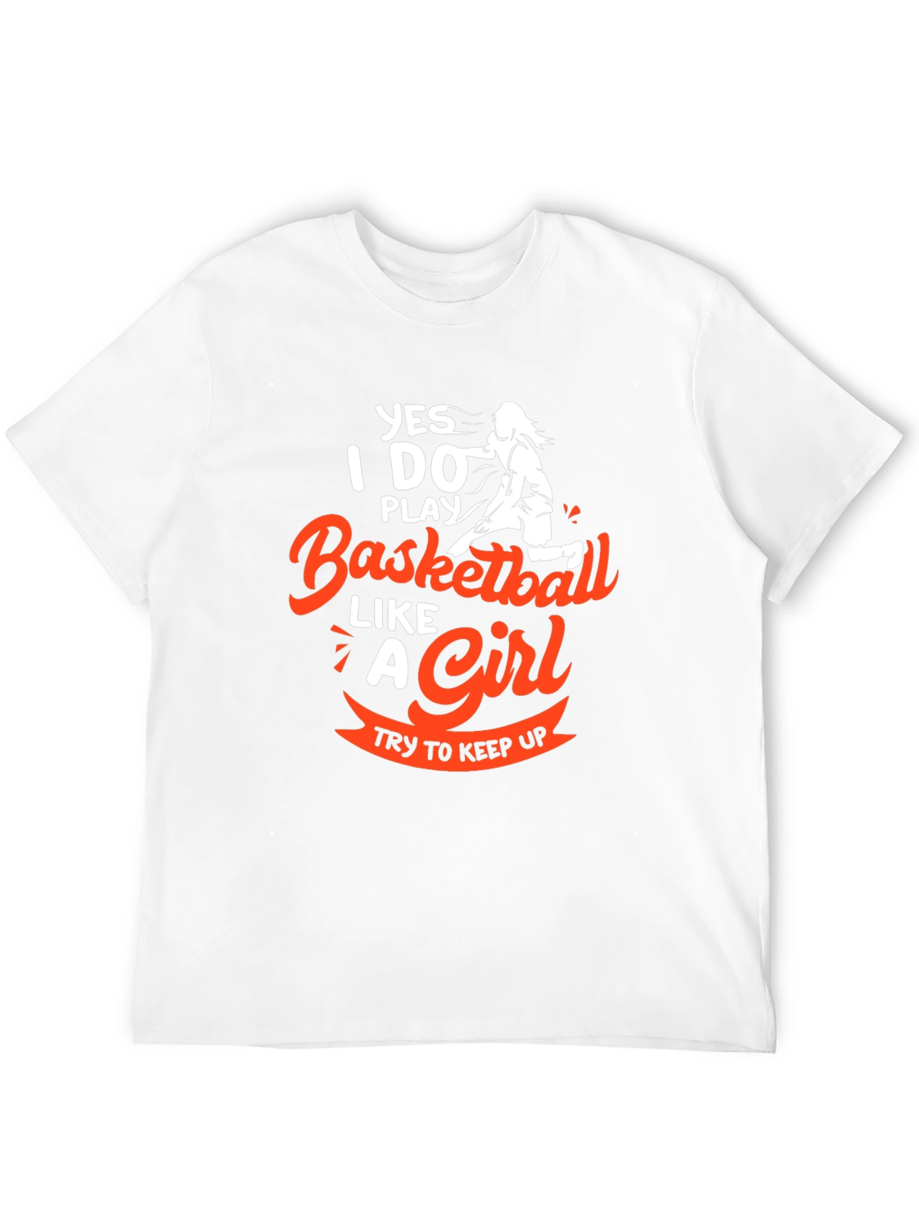 Black Basketball Like a Girl T-Shirt view 12