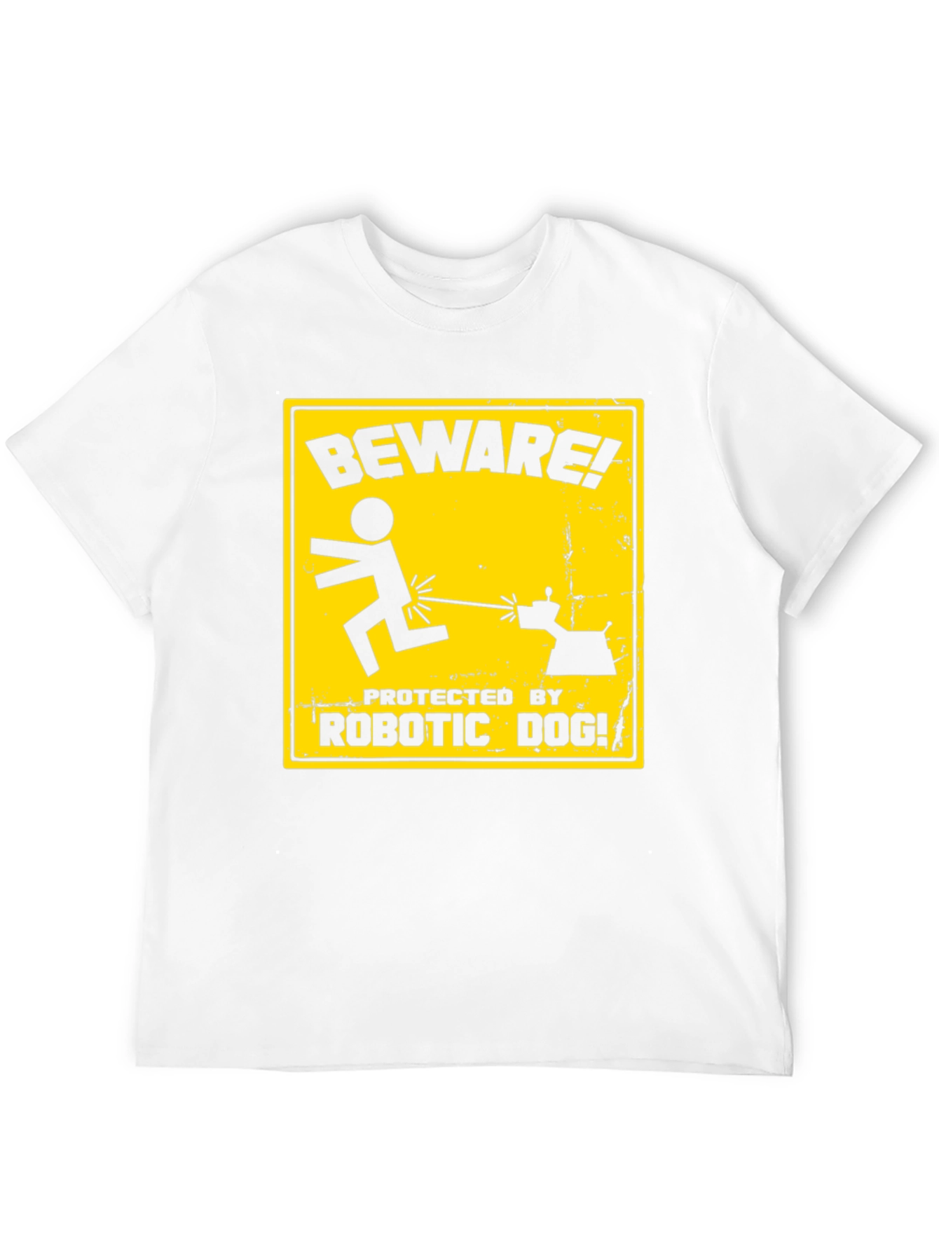 Black Beware Robotic Dog Graphic Tee view 12