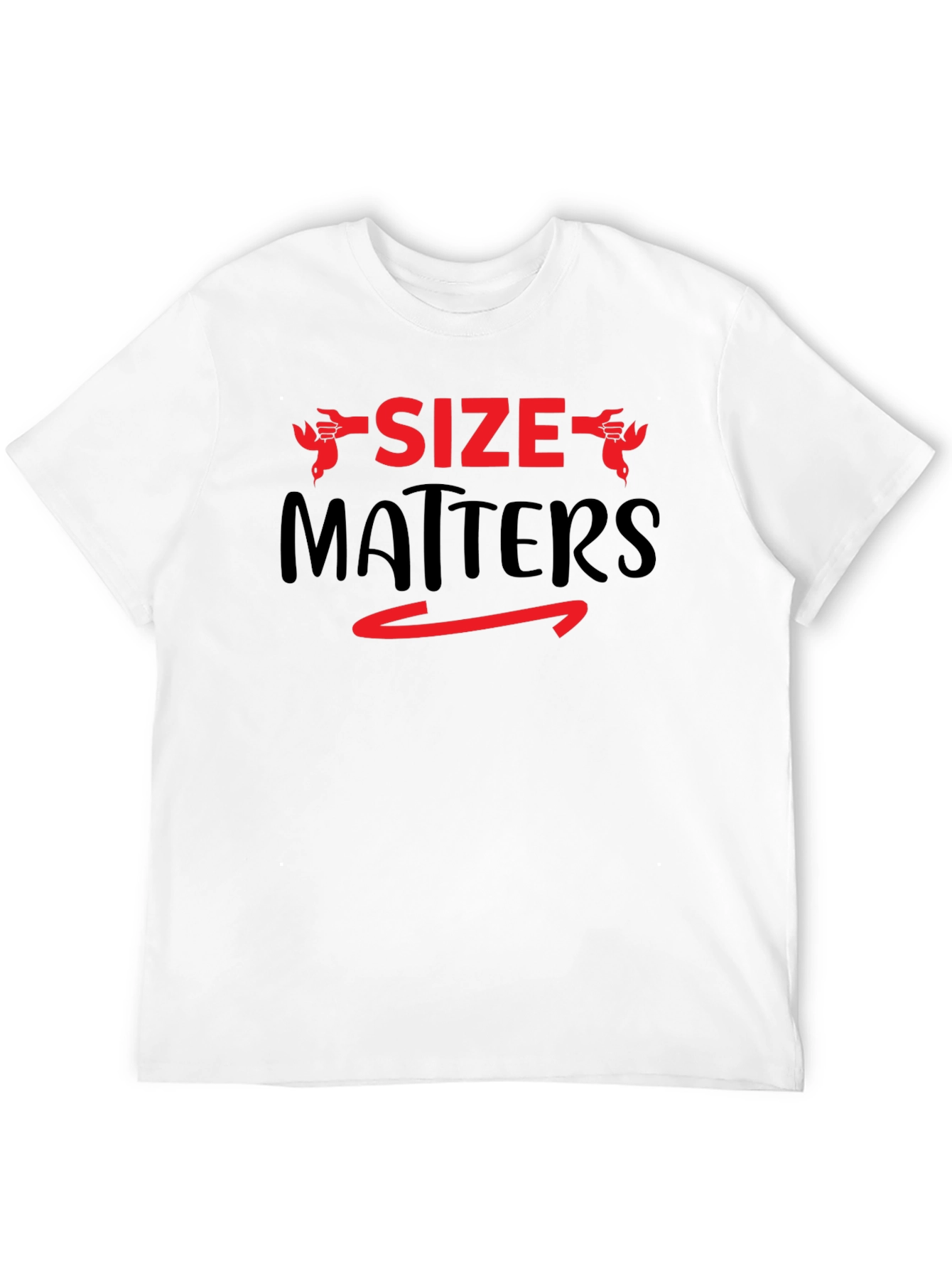 Black Size Matters Graphic Tee - Bold Statement Shirt view 12