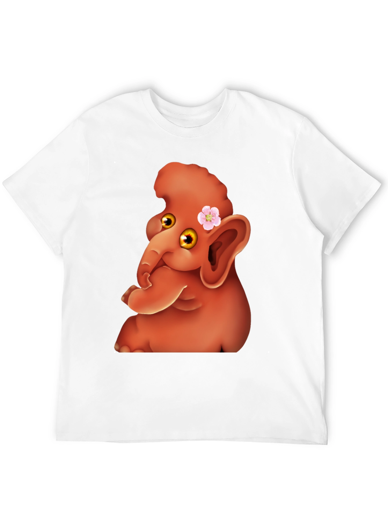 Black Cartoon Elephant Tee view 12