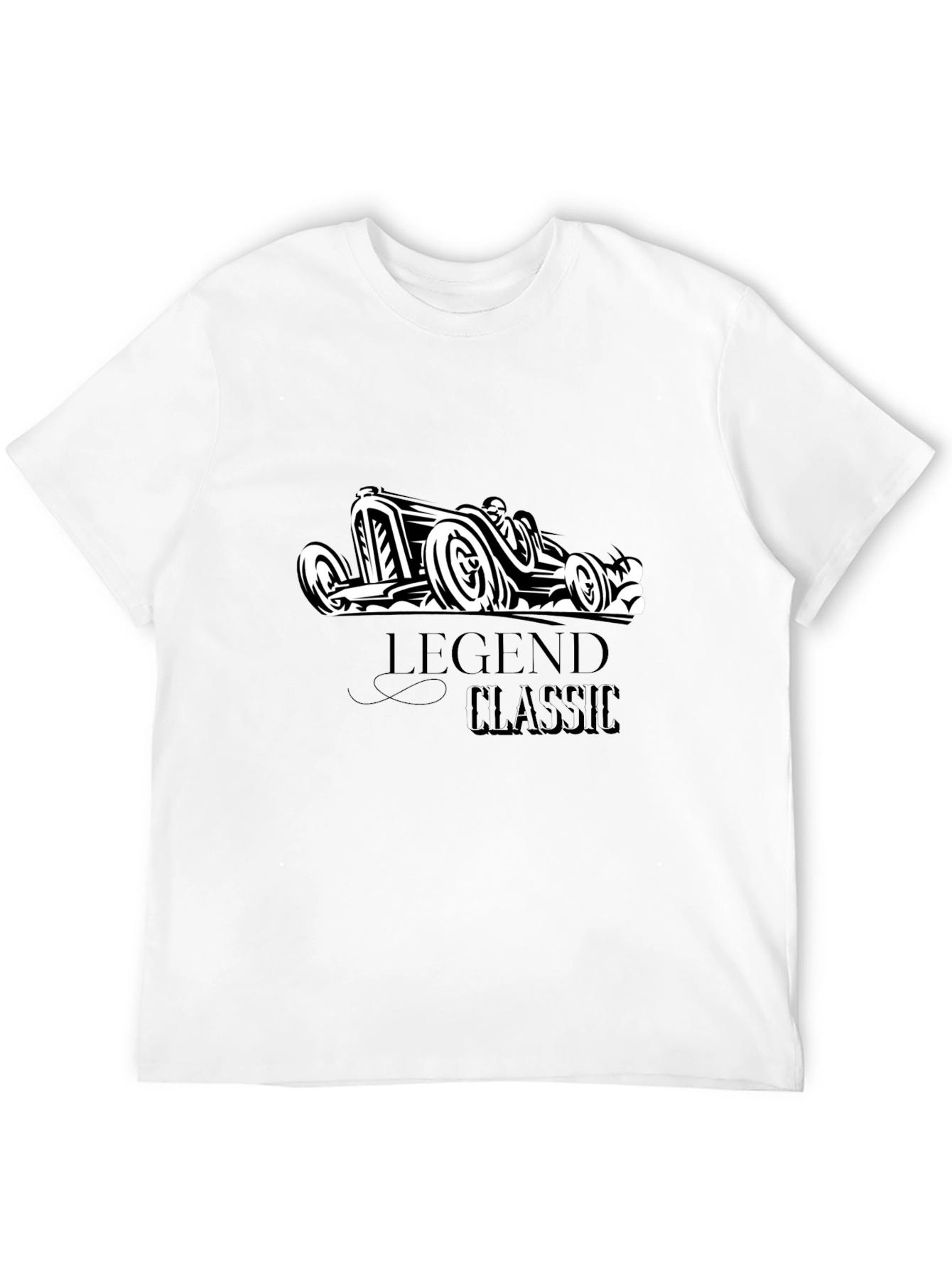 Legend Classic Car Graphic Tee - Stylish Black T-Shirt - 12