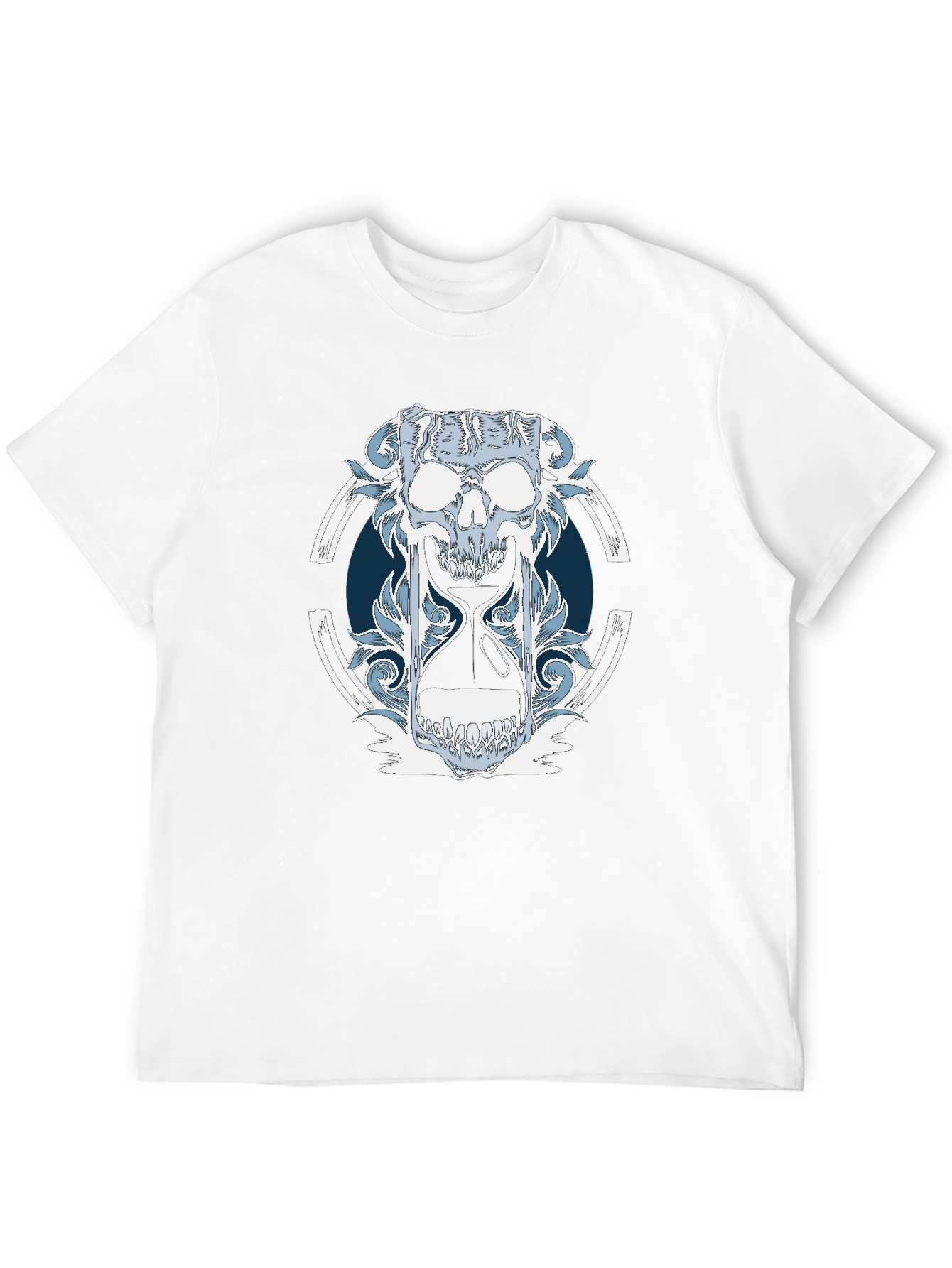 Black Skull Hourglass Graphic T-Shirt view 12