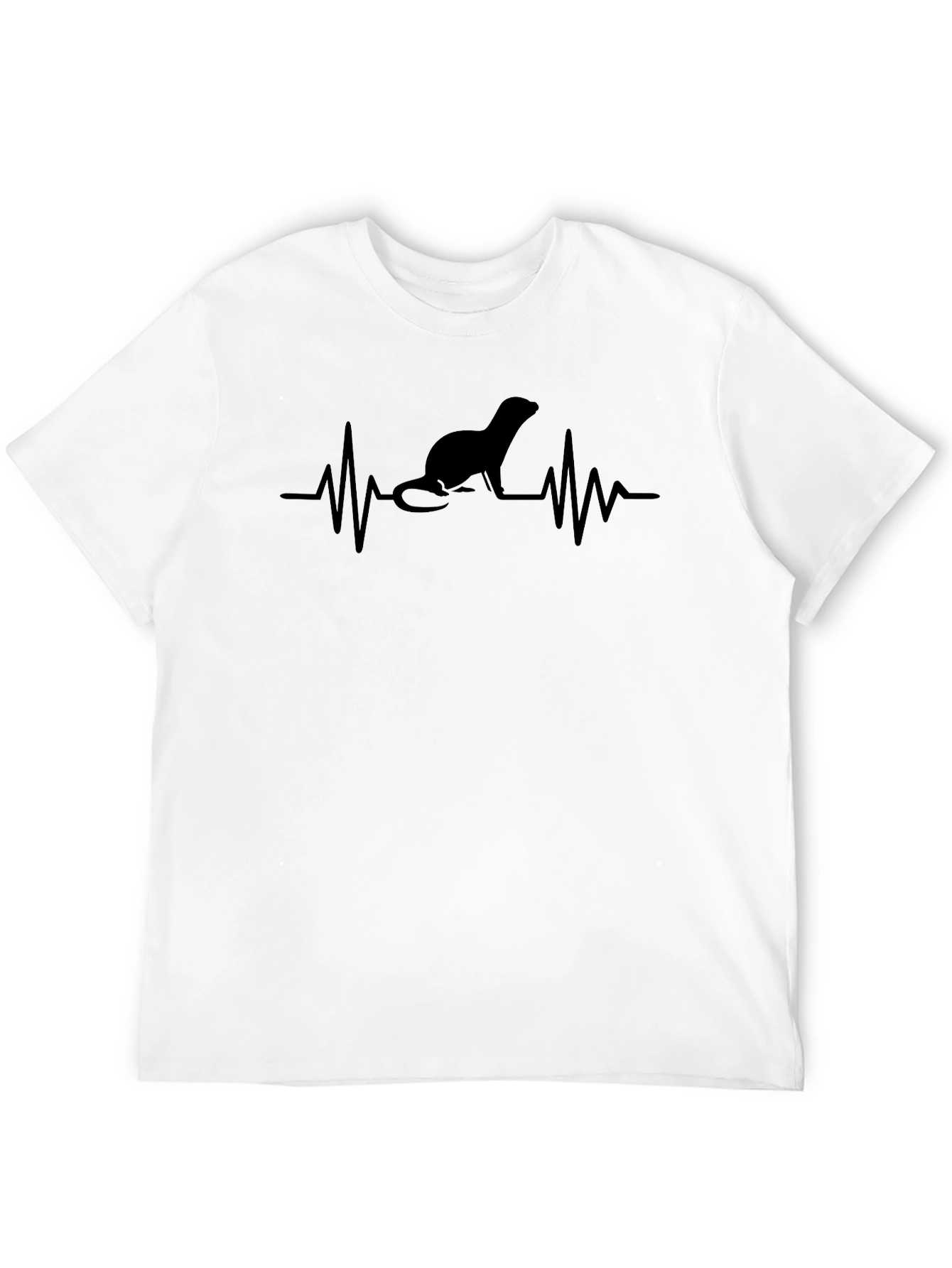 Black Ferret Heartbeat T-Shirt - Unique Pet Lover Tee view 12