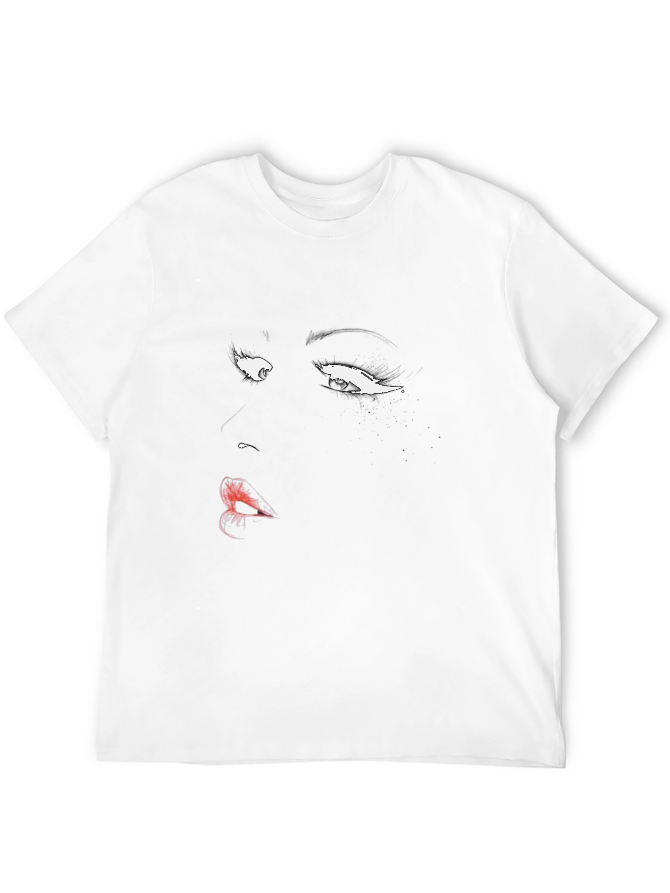 Black Dramatic Eyes Graphic Print Tee view 12