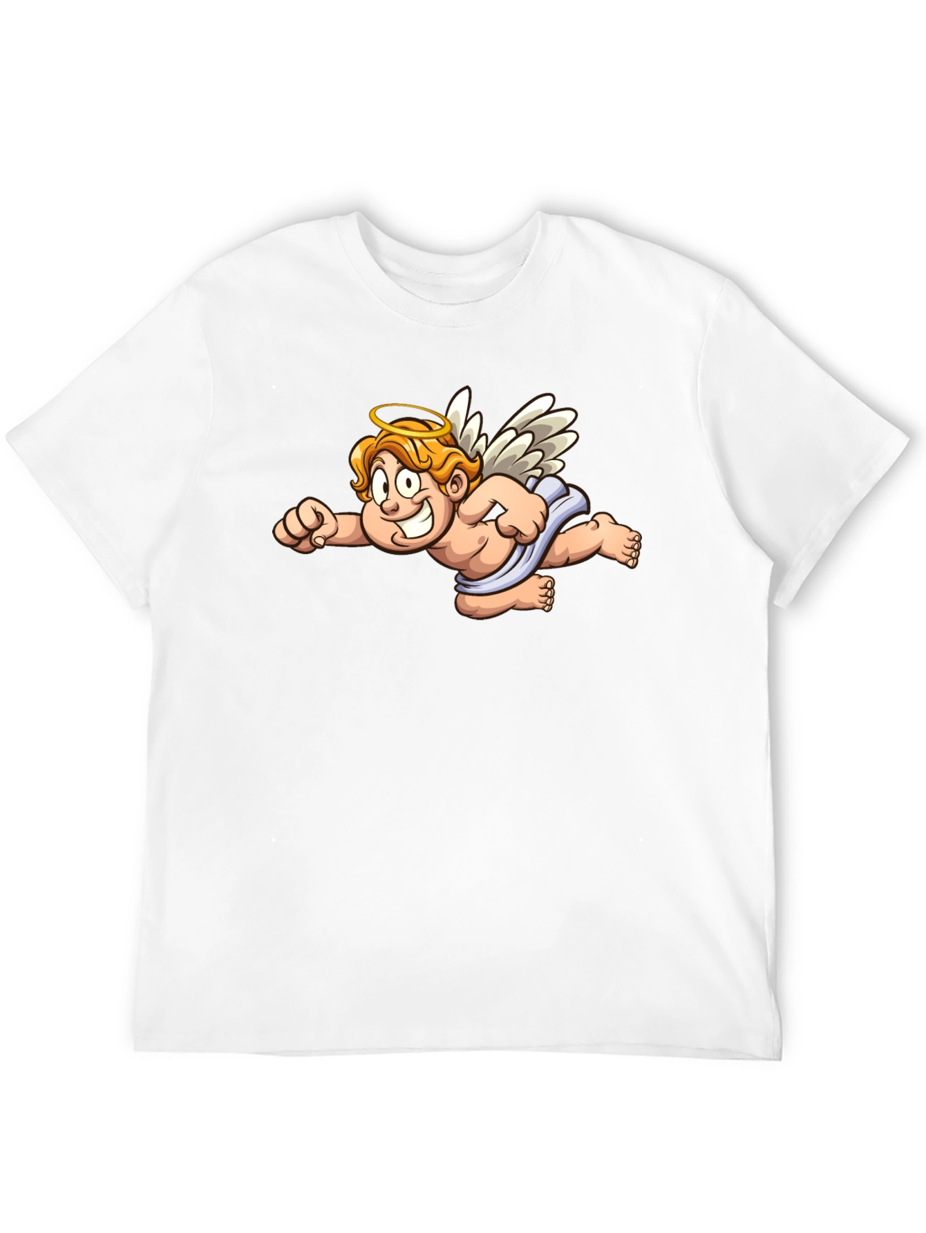 Black Angel Cartoon Graphic Black T-Shirt view 12