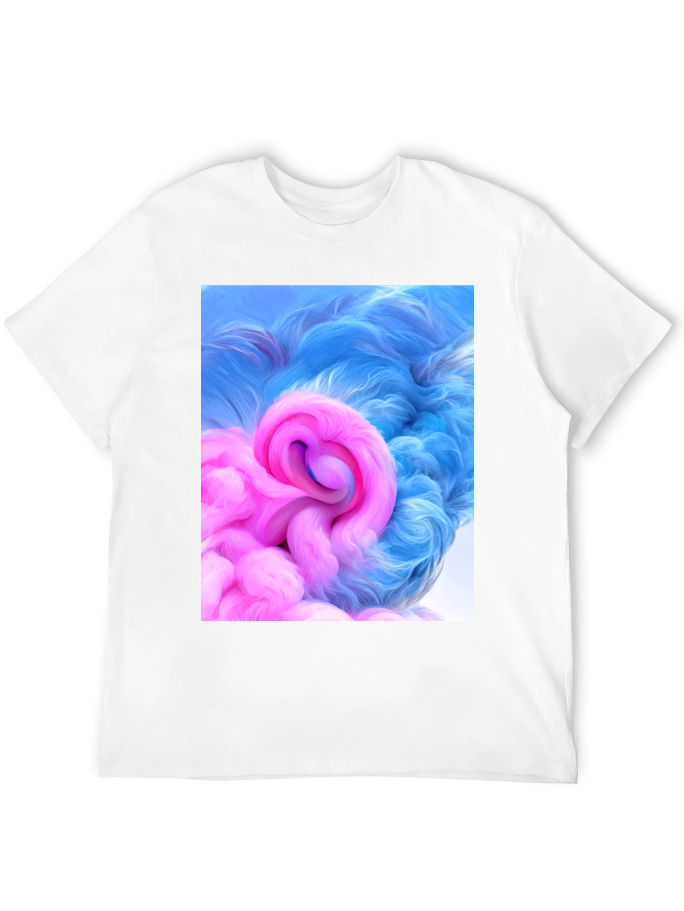 Black Abstract Swirl Graphic Tee - Modern Art T-Shirt view 12