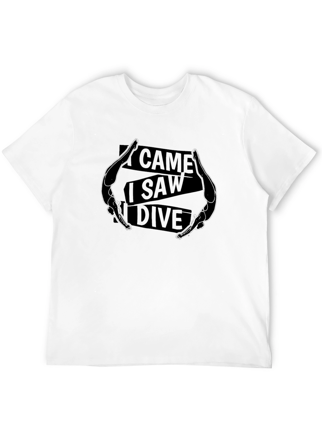 Black I Came I Saw I Dive Graphic T-Shirt view 12