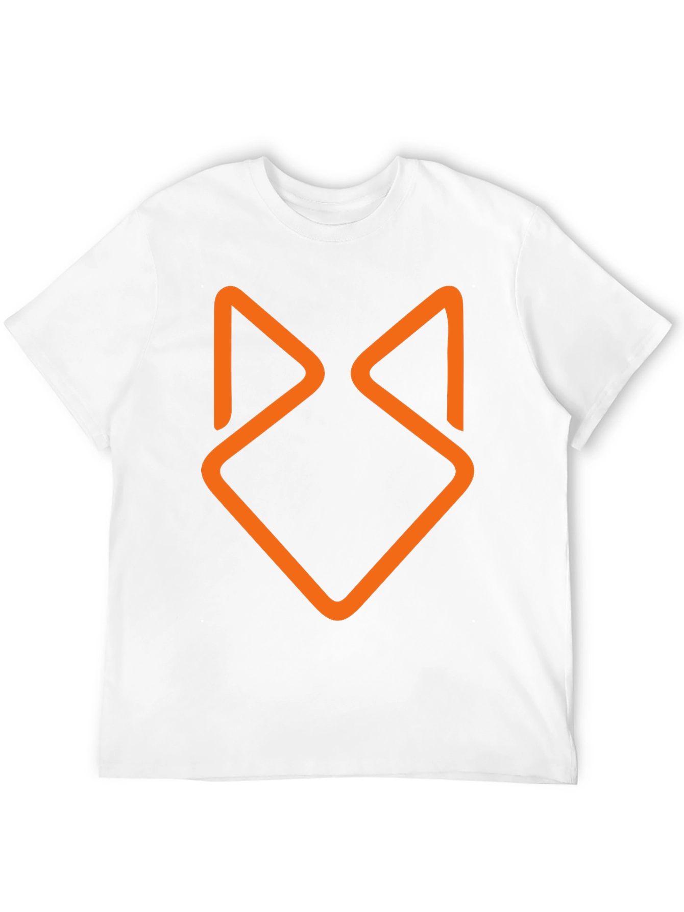 Black Modern Geometric Fox Head Graphic Tee - Black view 12