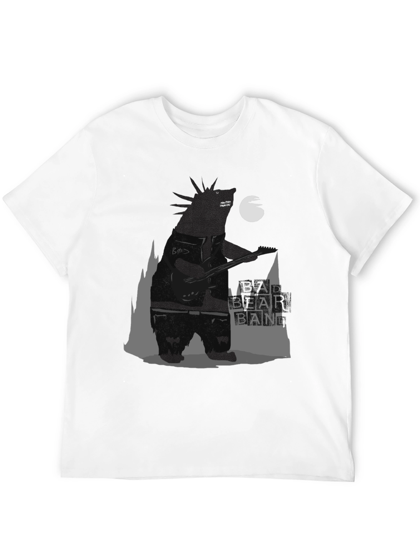 Black Bad Bear Band Graphic Tee - Black view 12