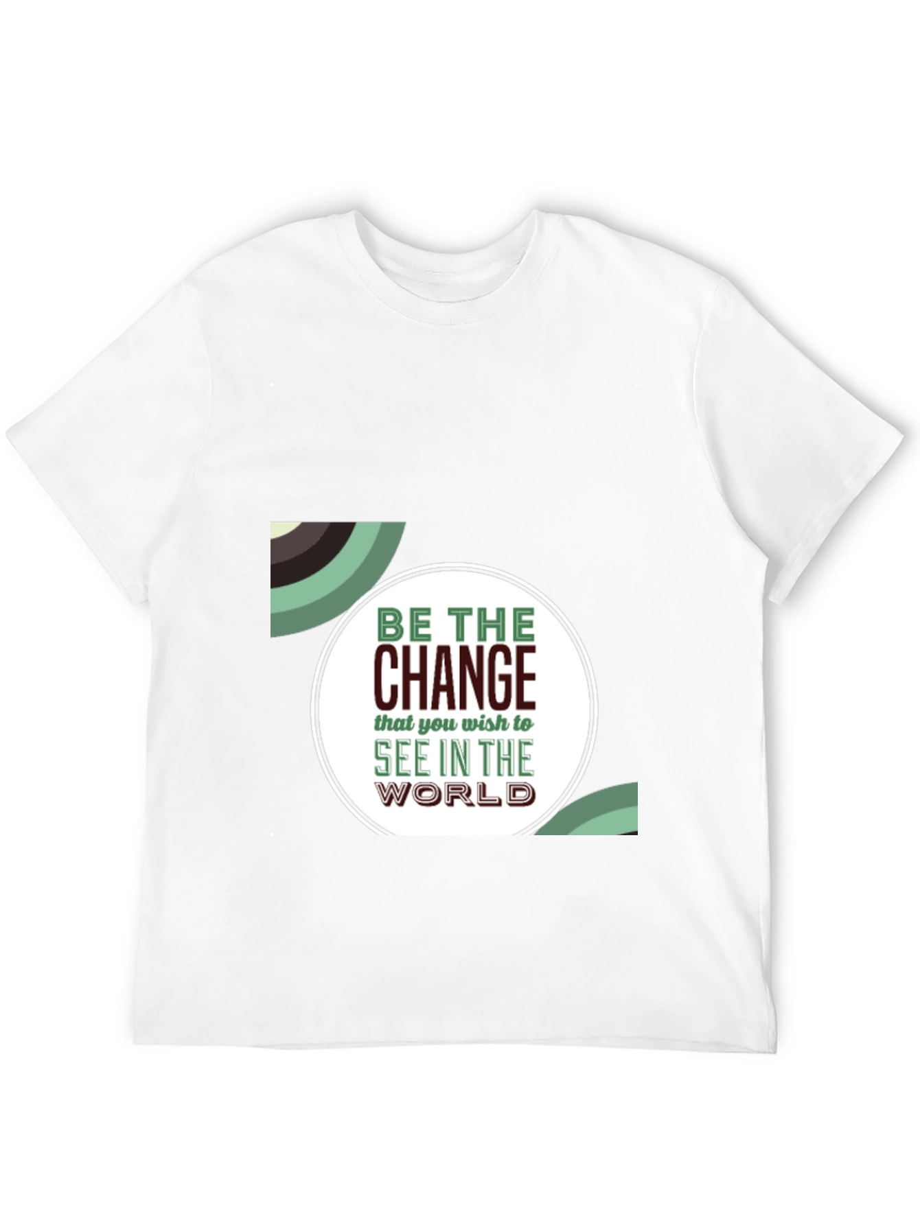 Black Inspirational Graphic T-Shirt - Be The Change view 12
