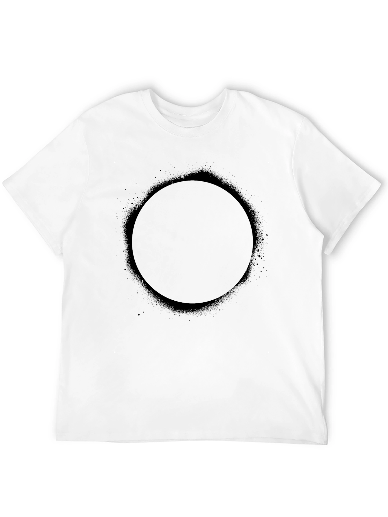 Black Circle Graphic Tee - Modern Minimalist Design - 12