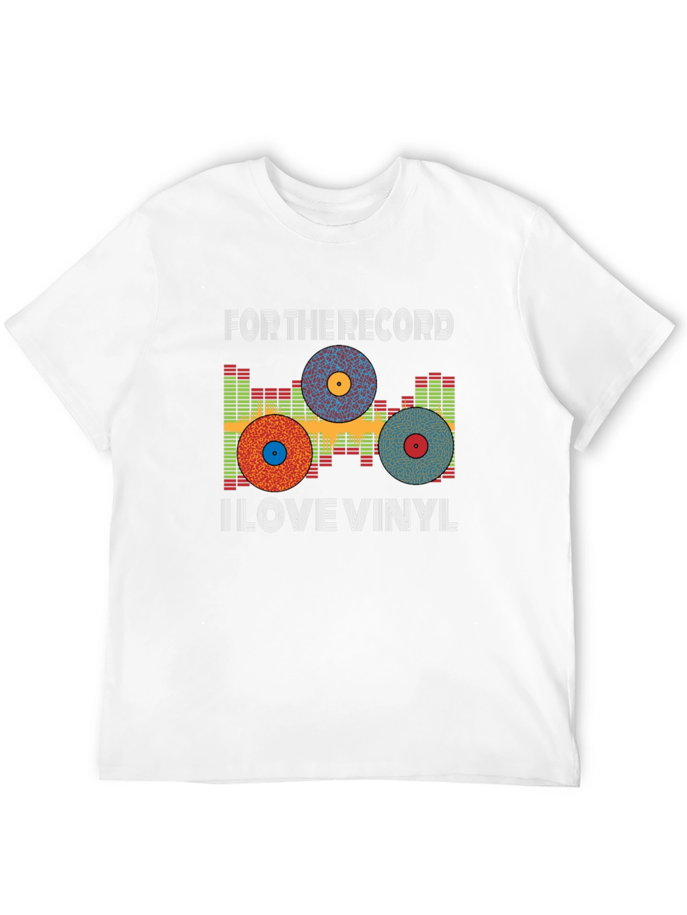 Black For The Record I Love Vinyl Music Graphic Tee view 12