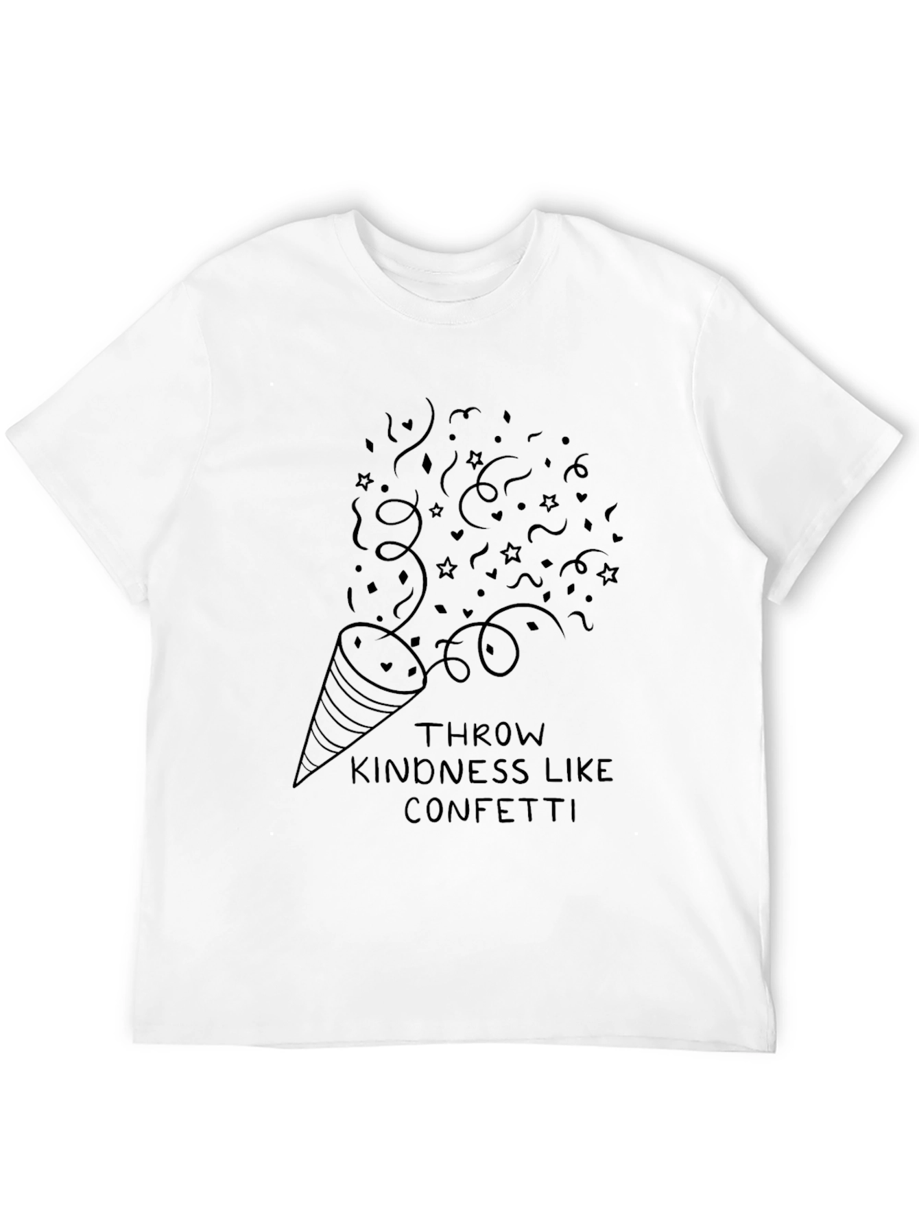 Black Throw Kindness Like Confetti Graphic Tee view 12