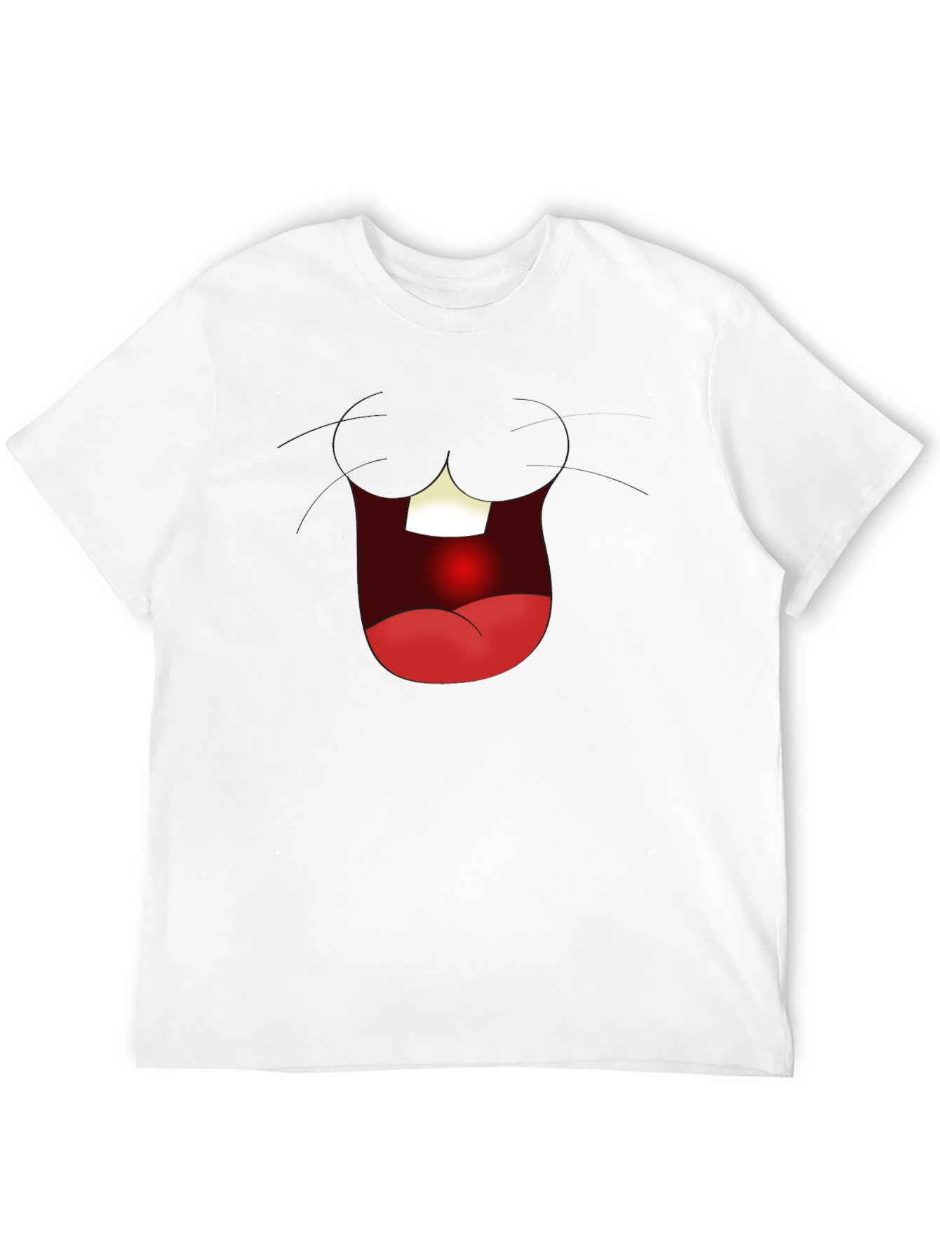 Black Funny Open Mouth Graphic Tee - Black view 12