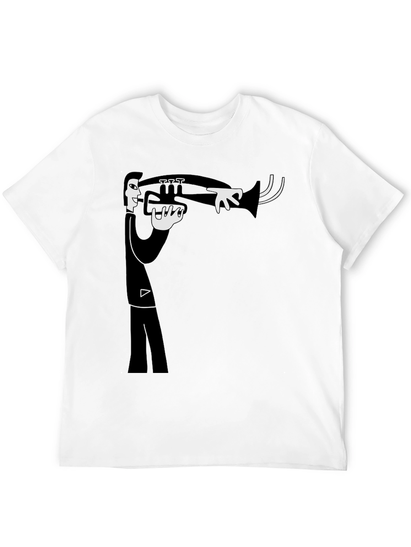 Black Jazz Musician Graphic T-Shirt - Black Cotton Tee view 12