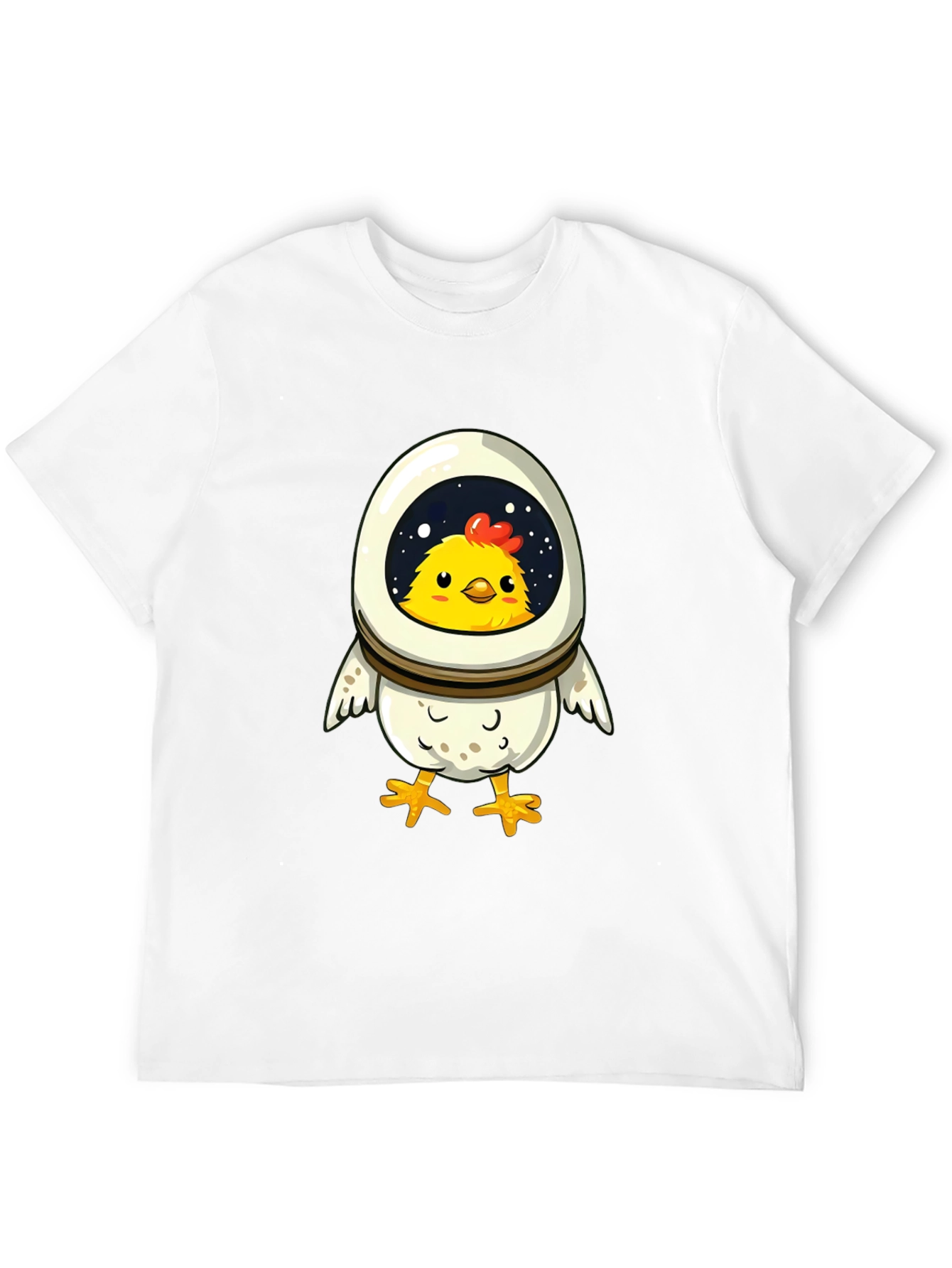 Black Astronaut Chicken T-Shirt - Fun Space Design view 12