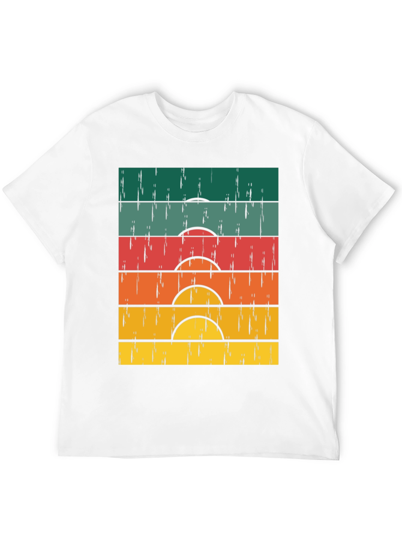 Black Retro Sunset Graphic Tee - Vintage Style Black T-Shirt view 12