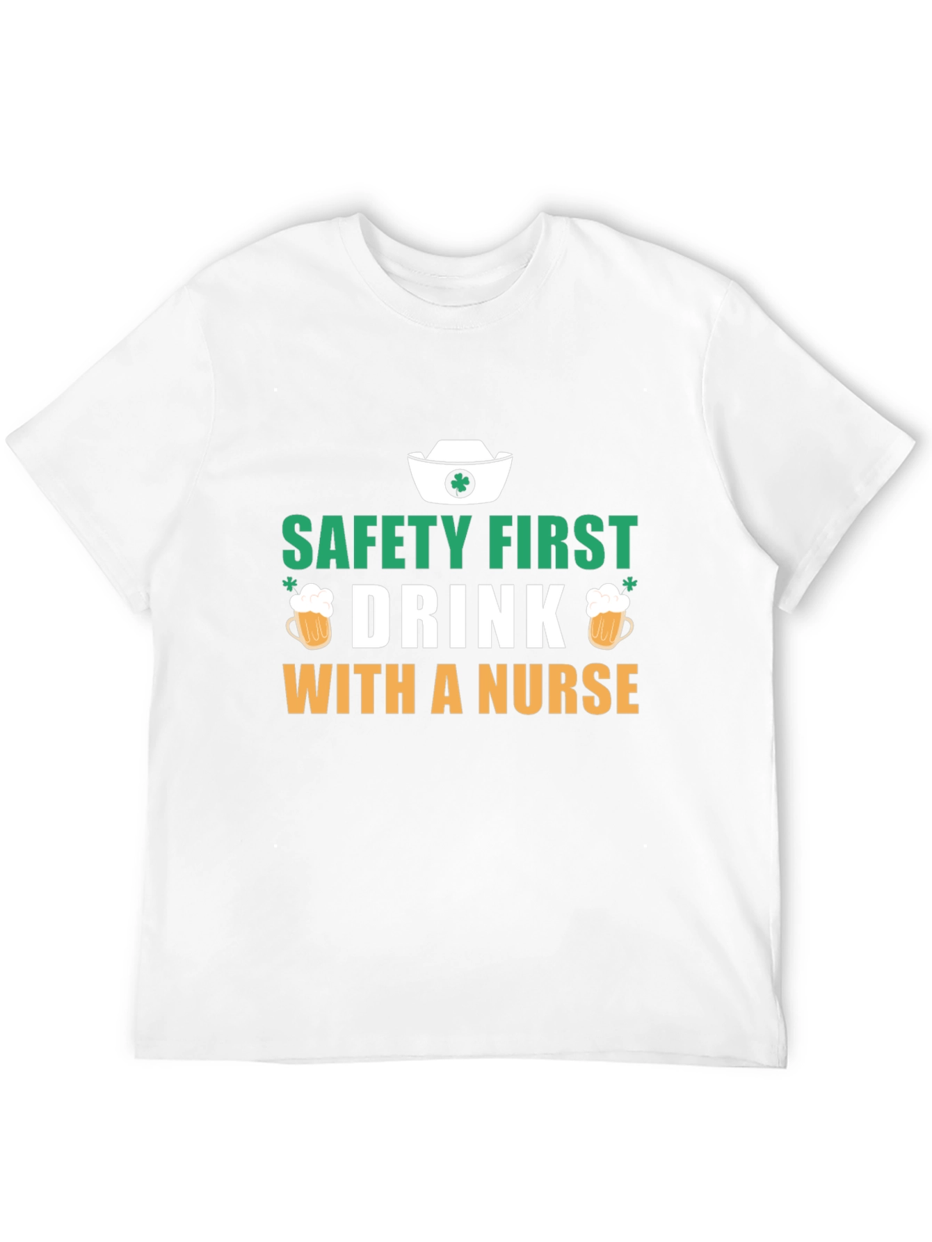Black Safety First Drink with a Nurse Black T-Shirt view 12