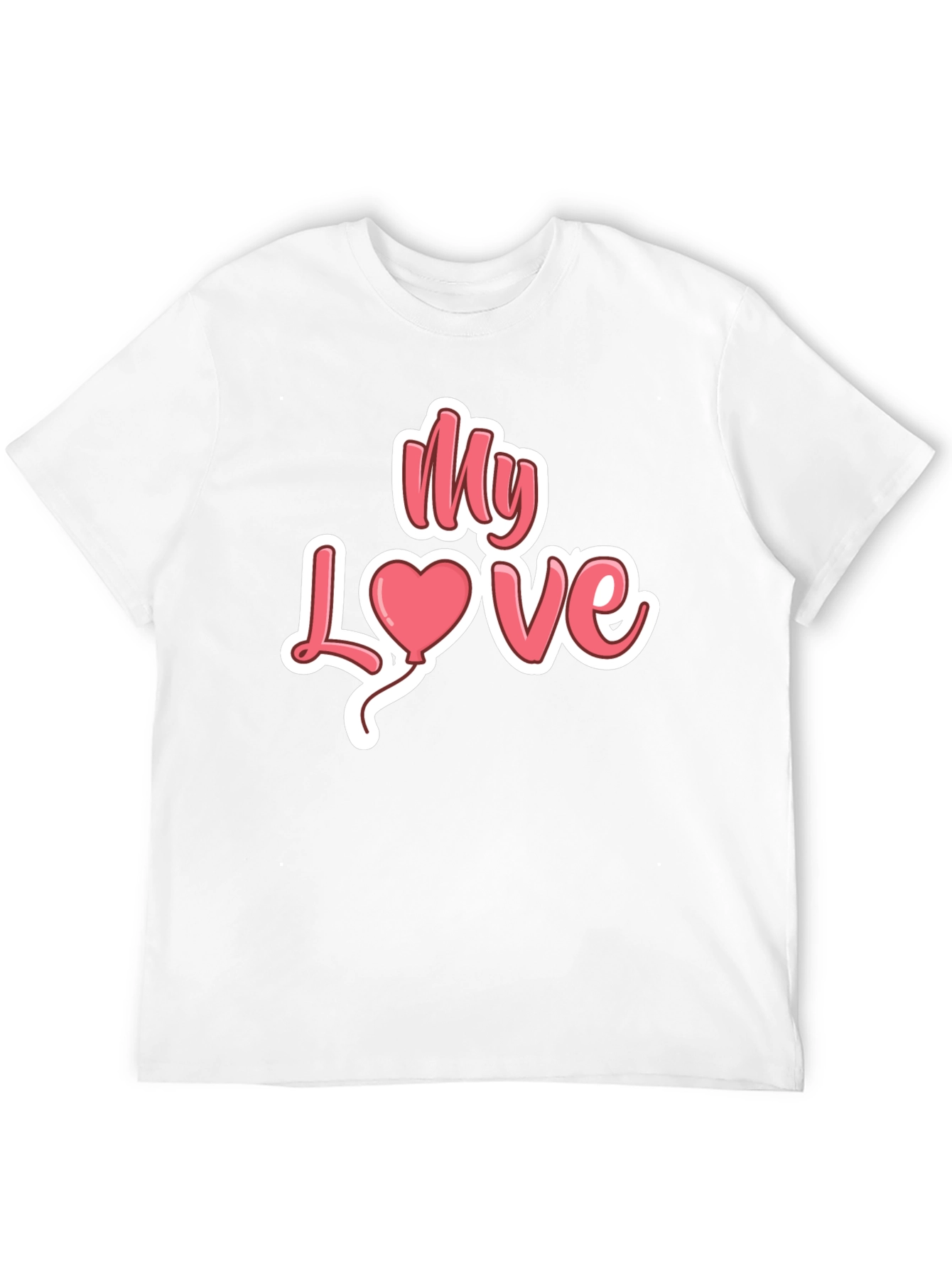 Black My Love Heart Valentine's Day Graphic Tee view 12