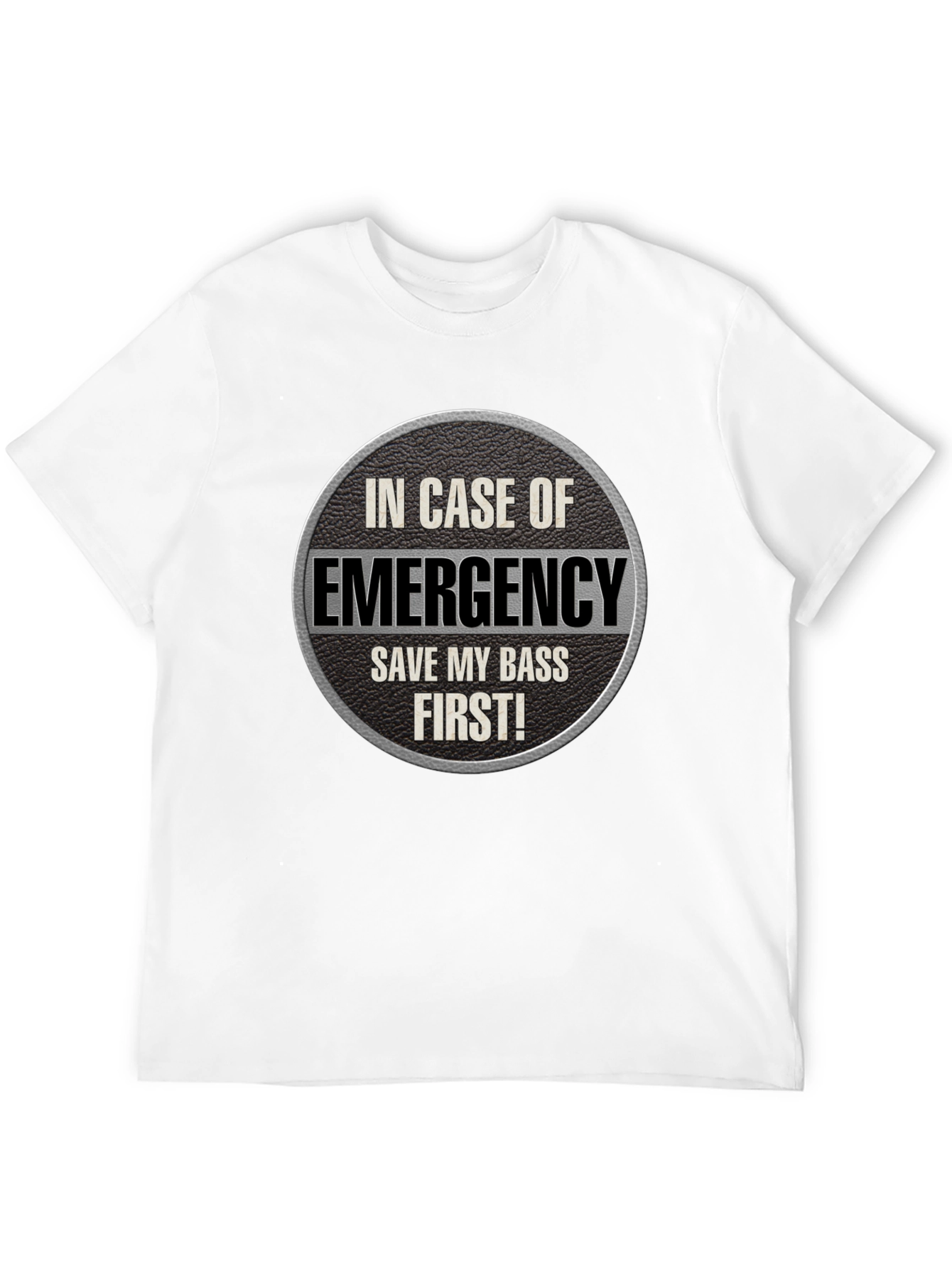 Black Emergency Save My Bass First T-Shirt view 12