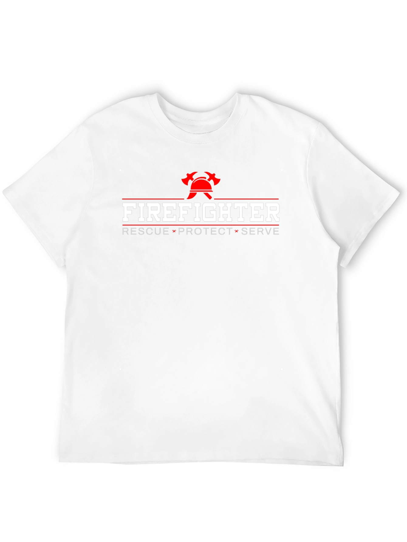 Black Firefighter Rescue Protect Serve T-Shirt view 12