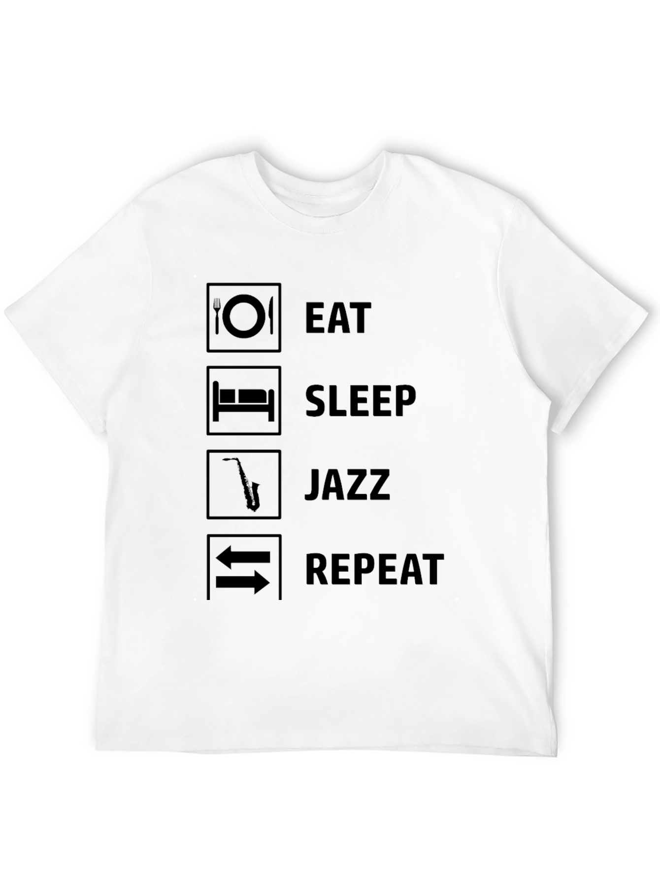Black Eat Sleep Jazz Repeat Graphic T-Shirt view 12