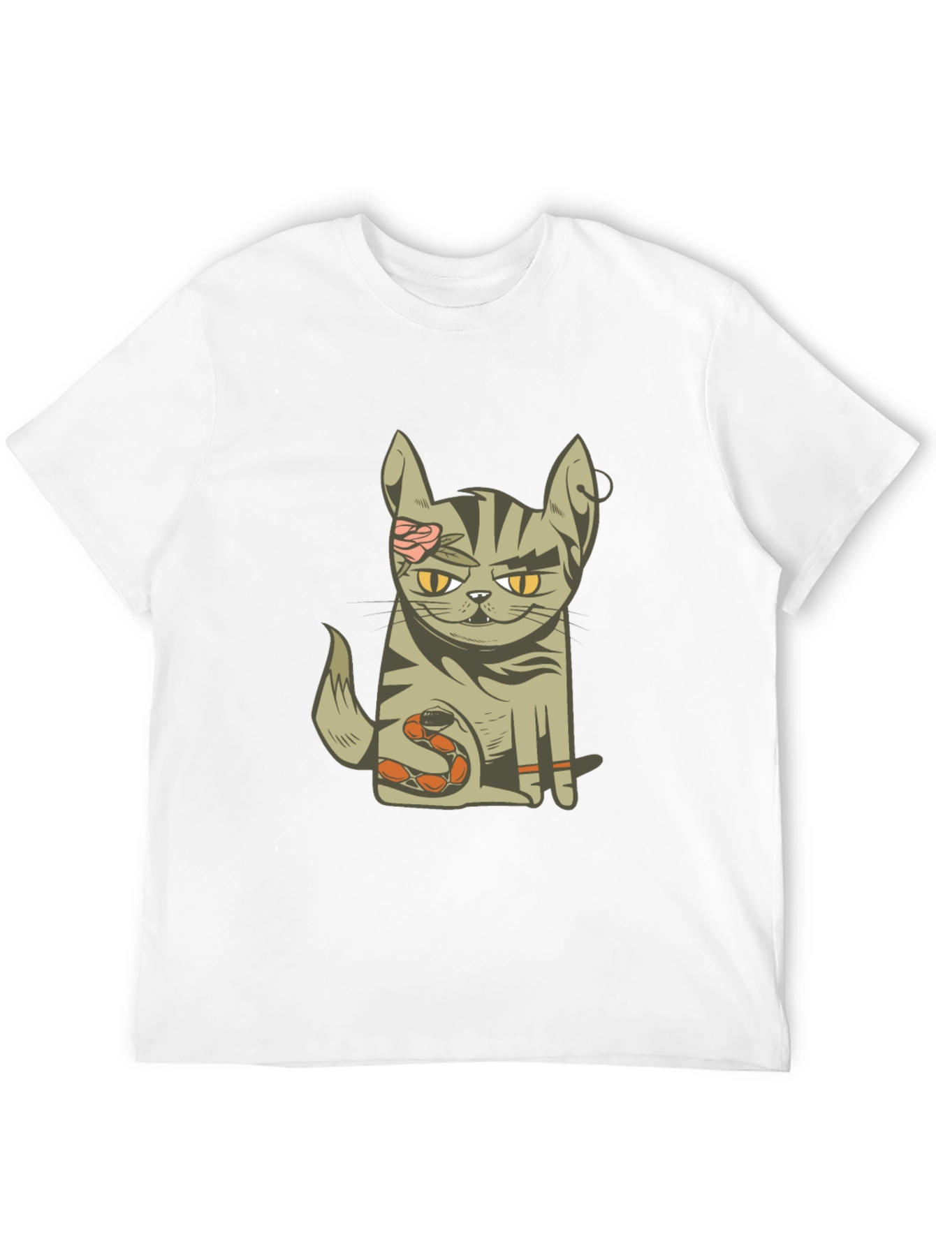 Black Zombie Cat T-Shirt - Unique Graphic Tee view 12