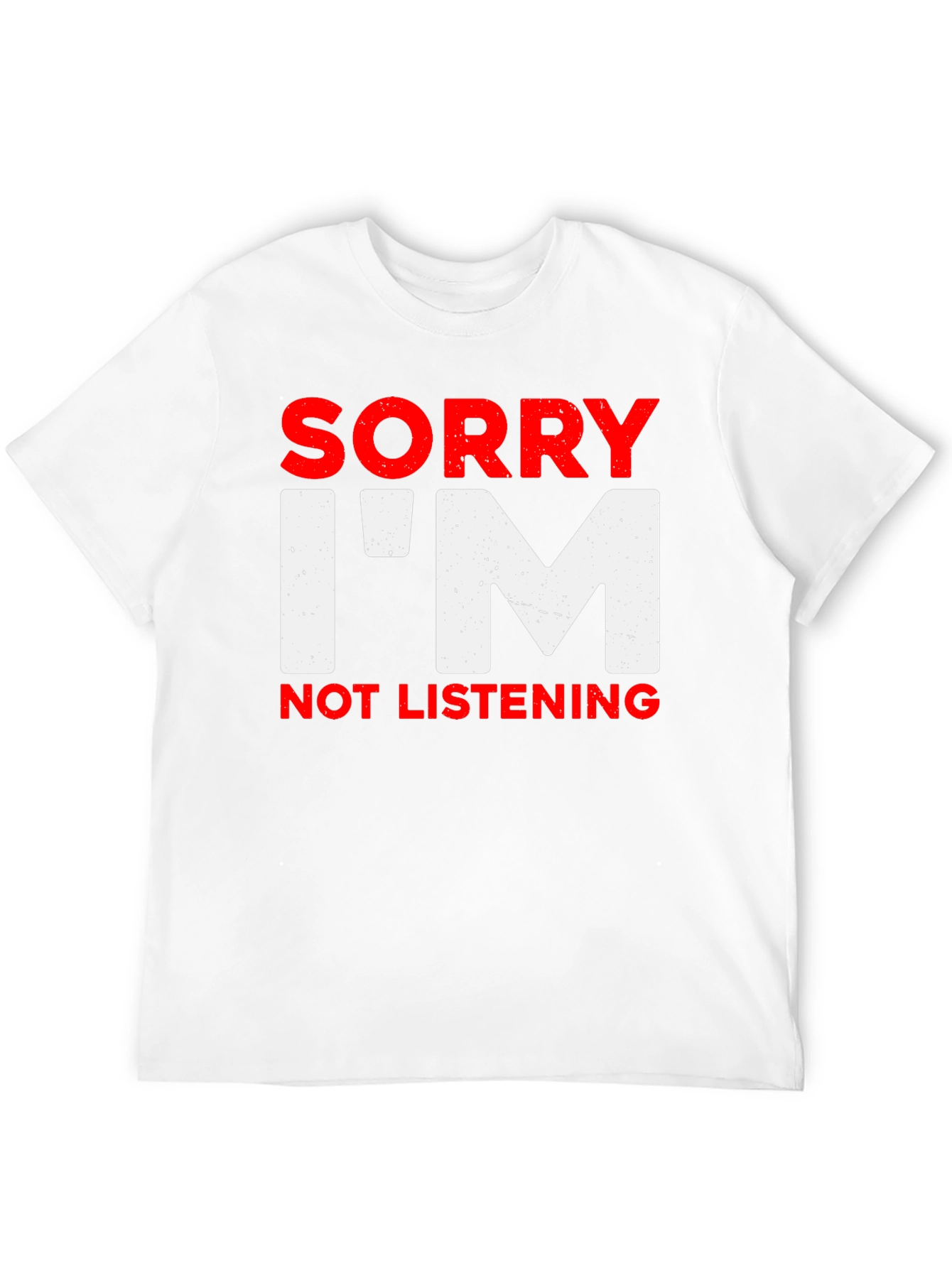 Black Sorry I'm Not Listening Graphic T-Shirt view 12