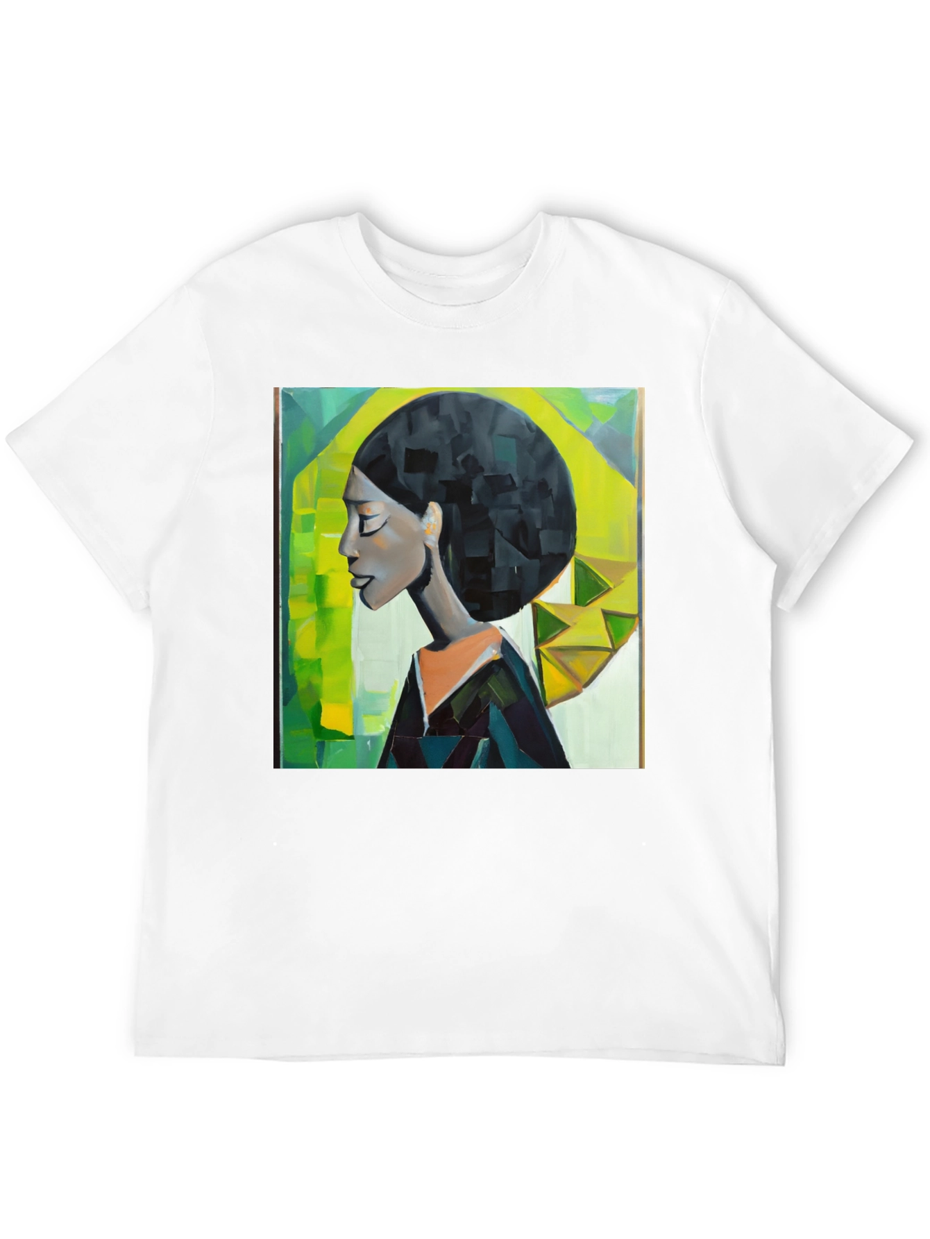 Black Artistic Afro Woman Graphic Tee - Black view 12