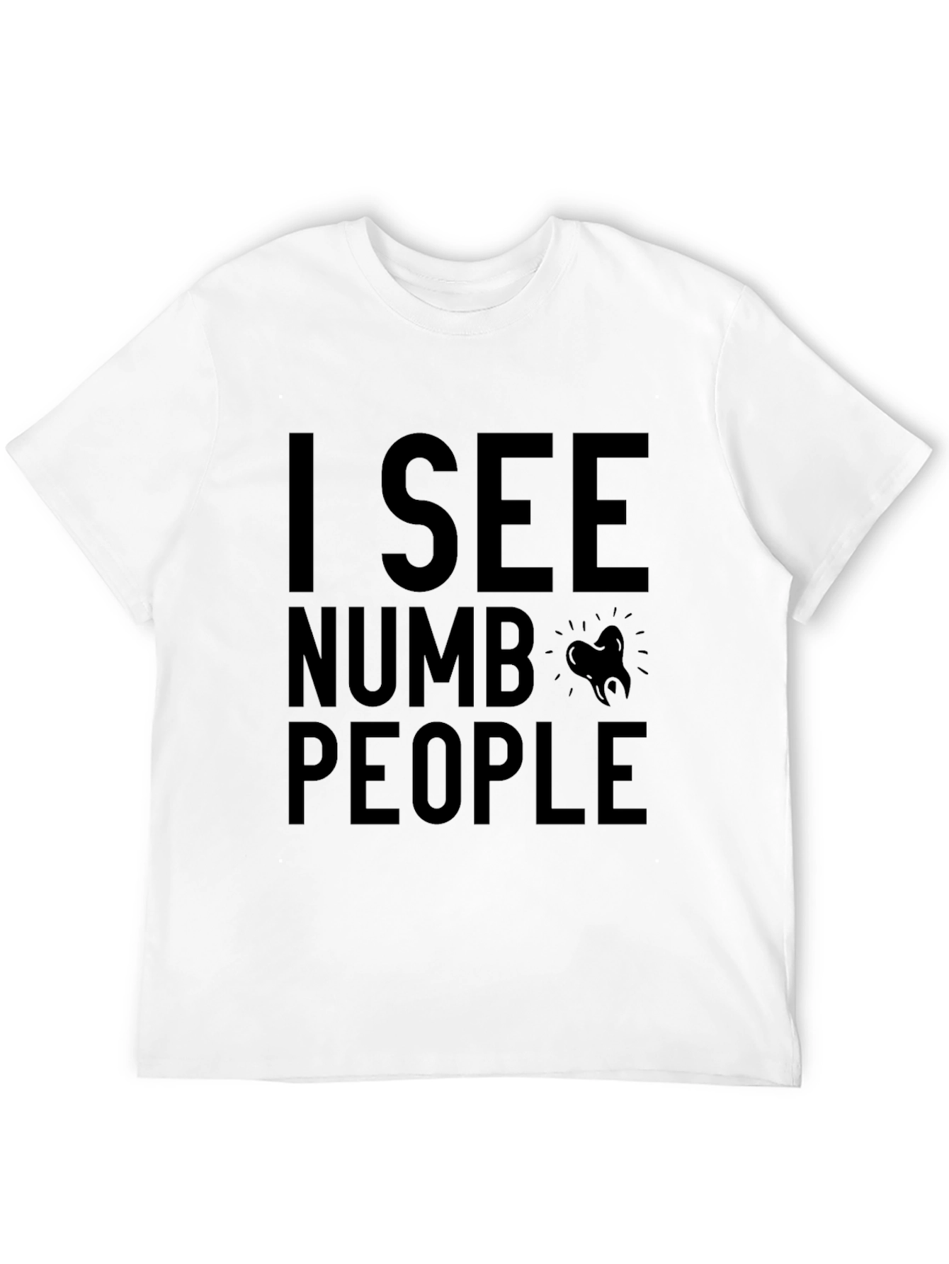 Black I See Numb People Graphic T-Shirt - Black view 12