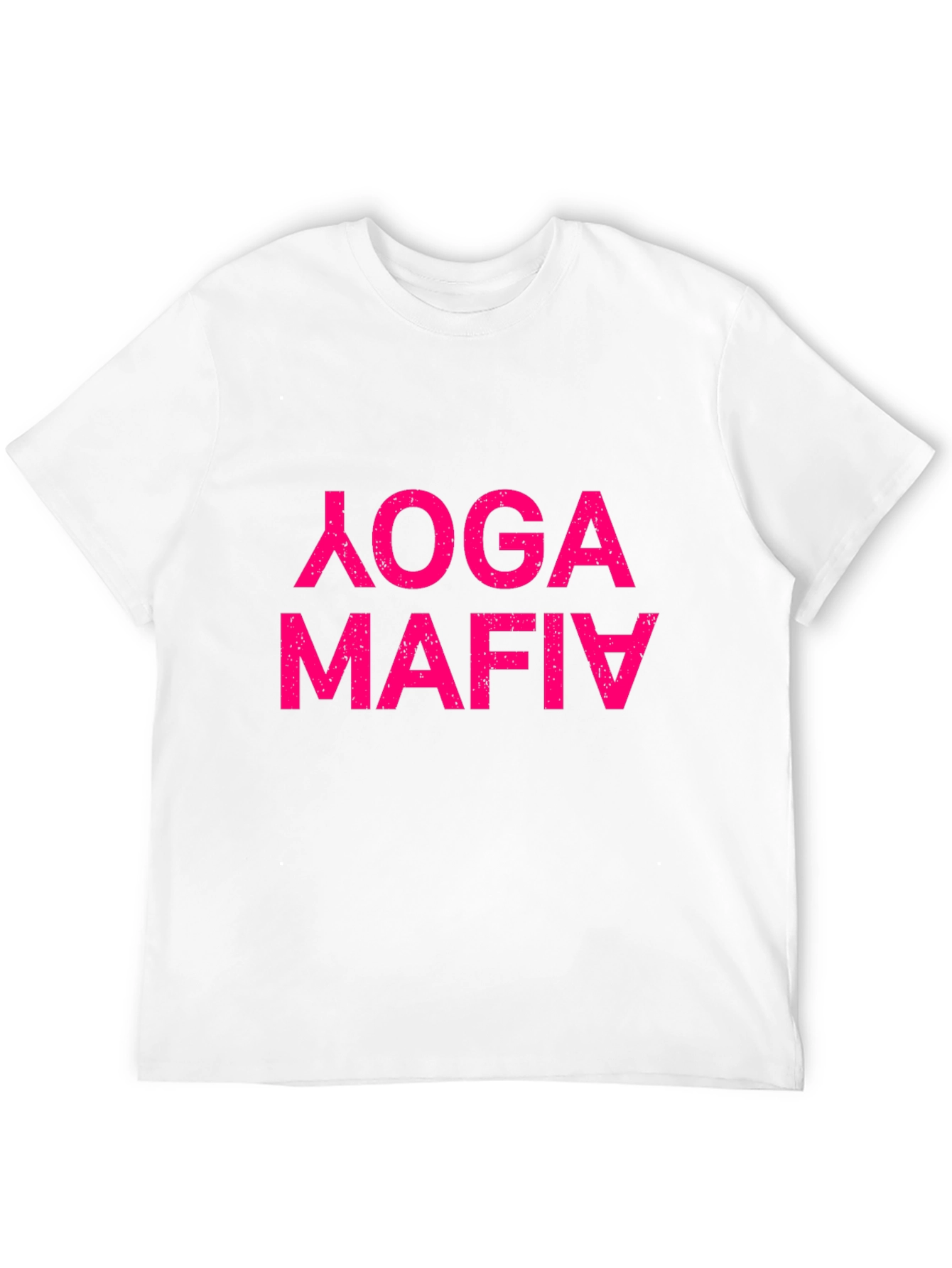Black Yoga Mafia Funny T-Shirt view 12