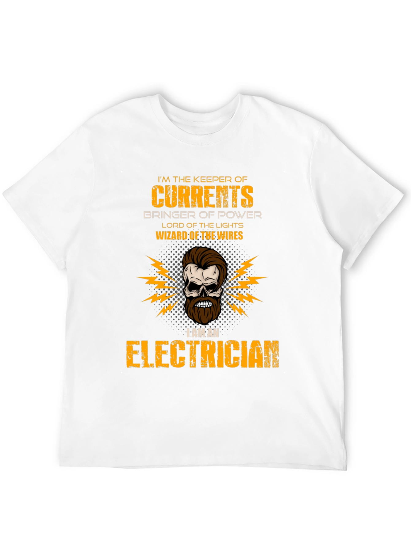 Black Electrician Skull T-Shirt - Keeper of Currents view 12