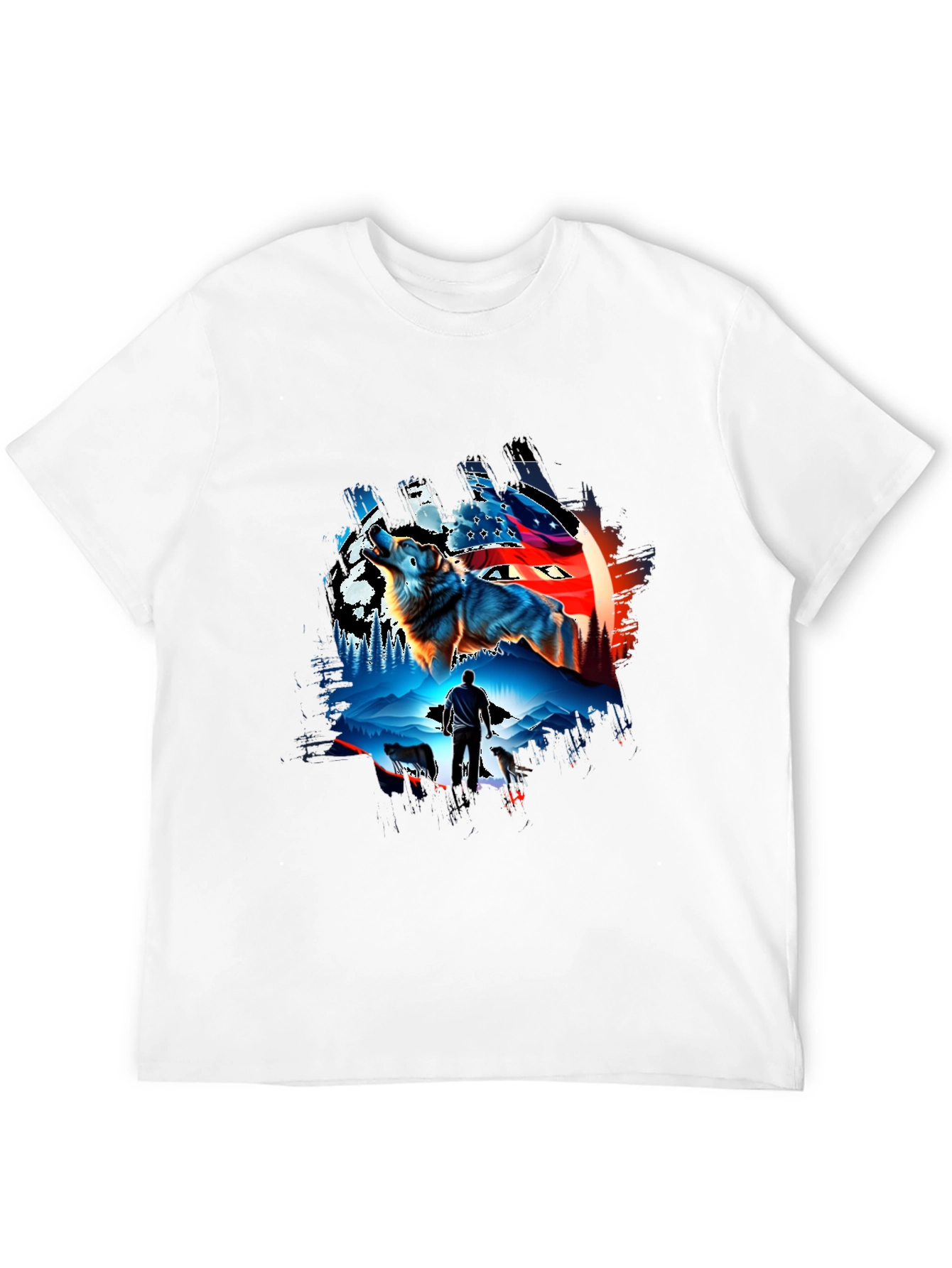 Wolf Pack Graphic T-Shirt - Men's Black Tee - 12